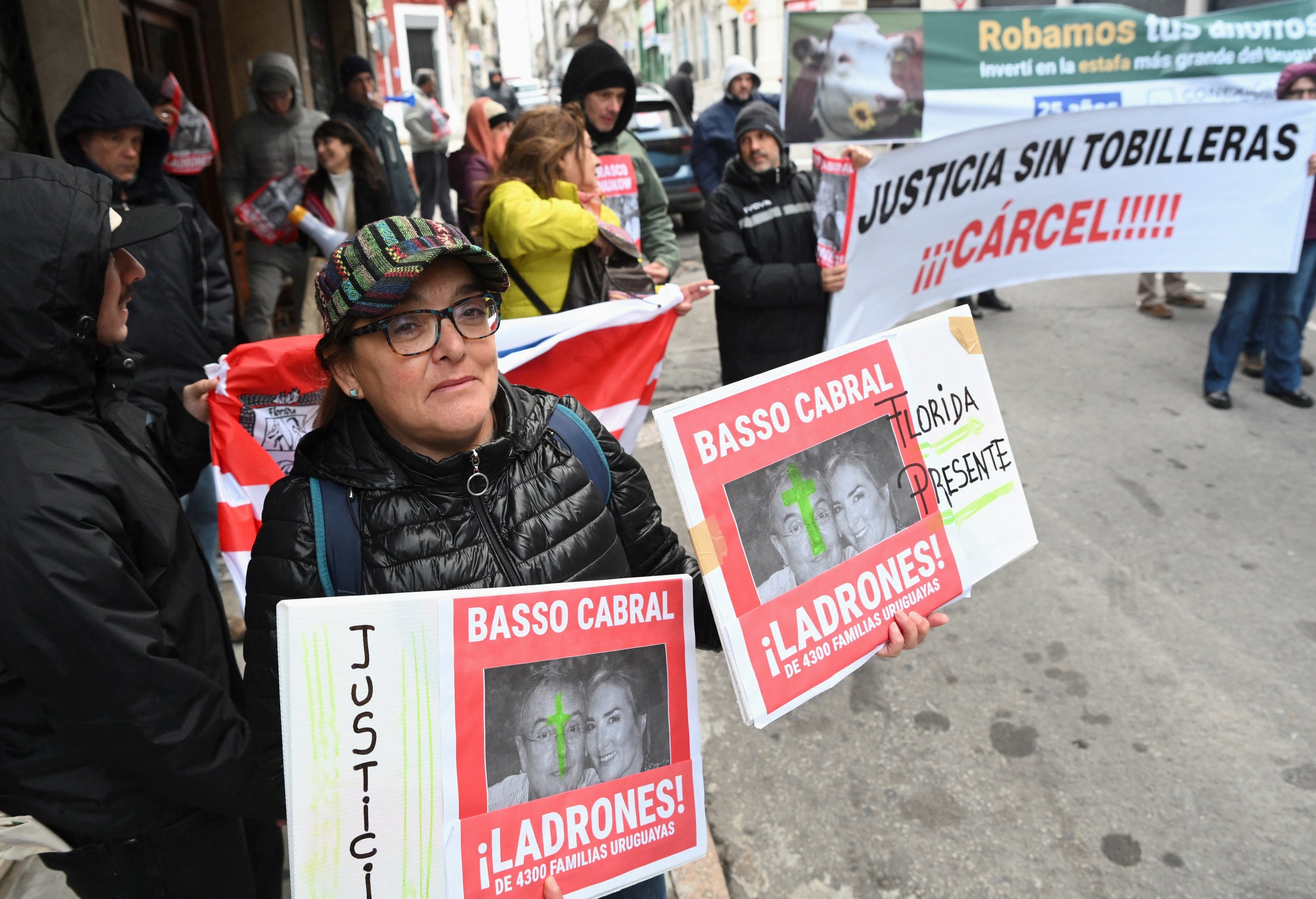 Damnificados de Conexión Ganadera, durante una movilización (REUTERS/Martin Varela Umpierrez)