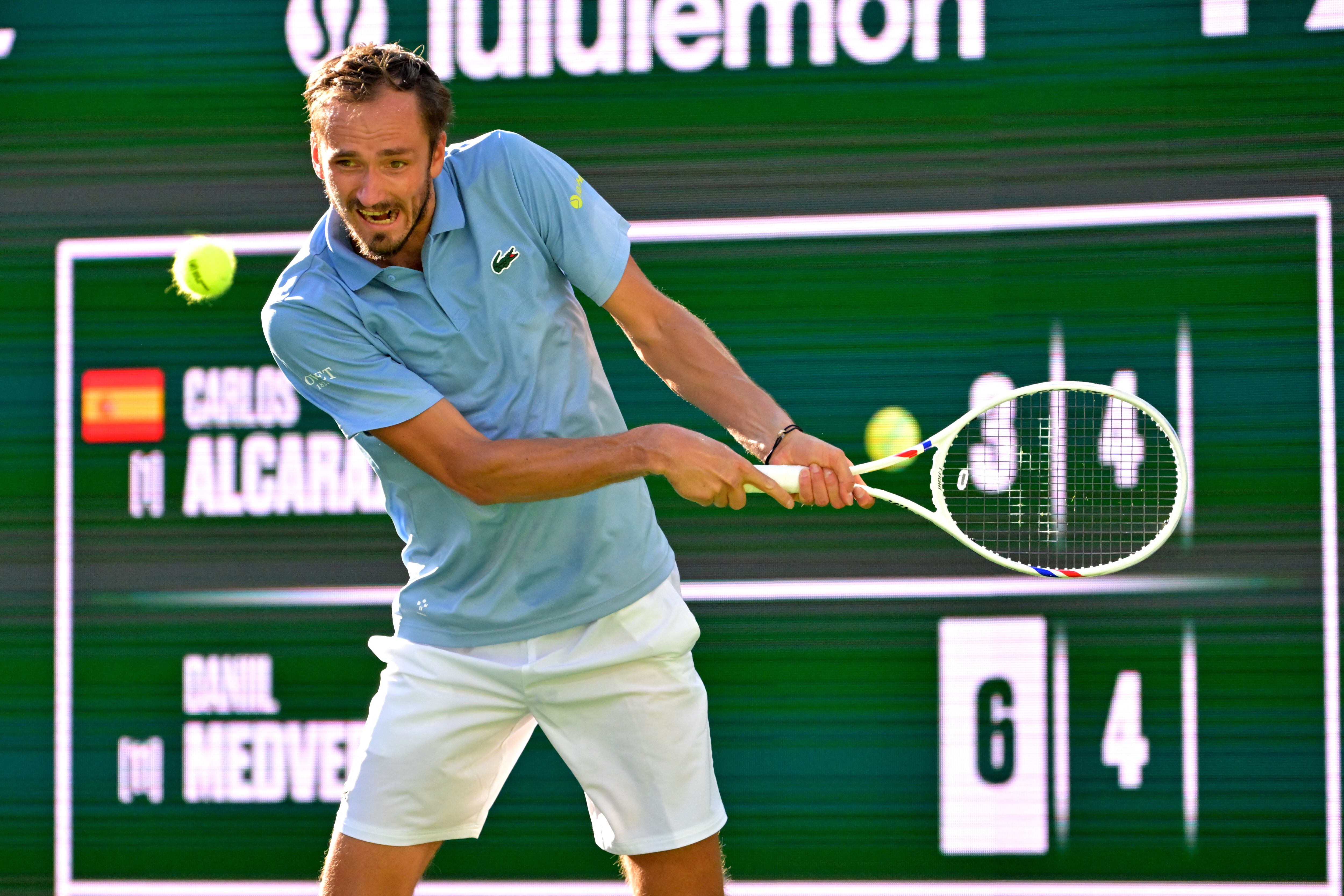 Daniil Medvedev viene de vencer a Carlos Alcaraz en Indian Wells (Fuente; Reuters)