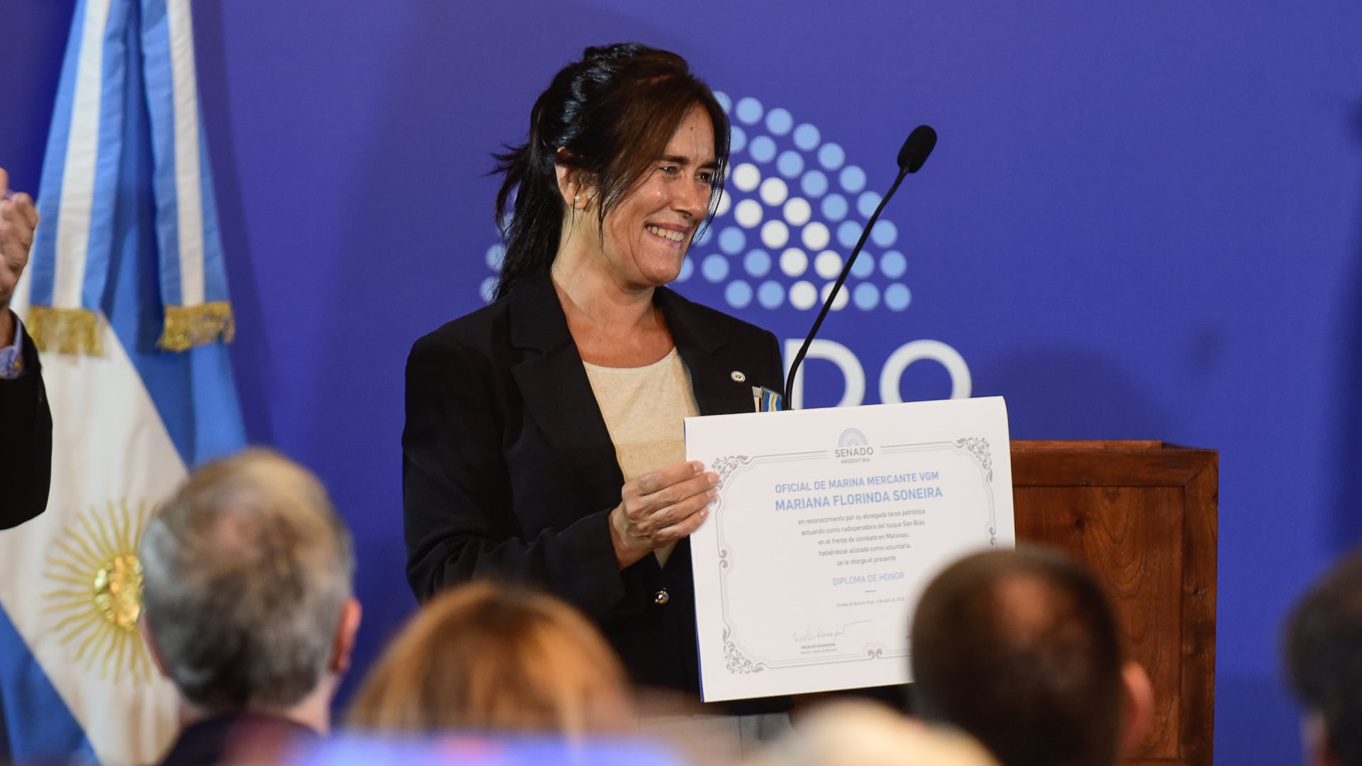 Mariana Soneira tenía 19 años y cuando estalló la guerra no quiso dejar su puesto en el Bahía San Blas 