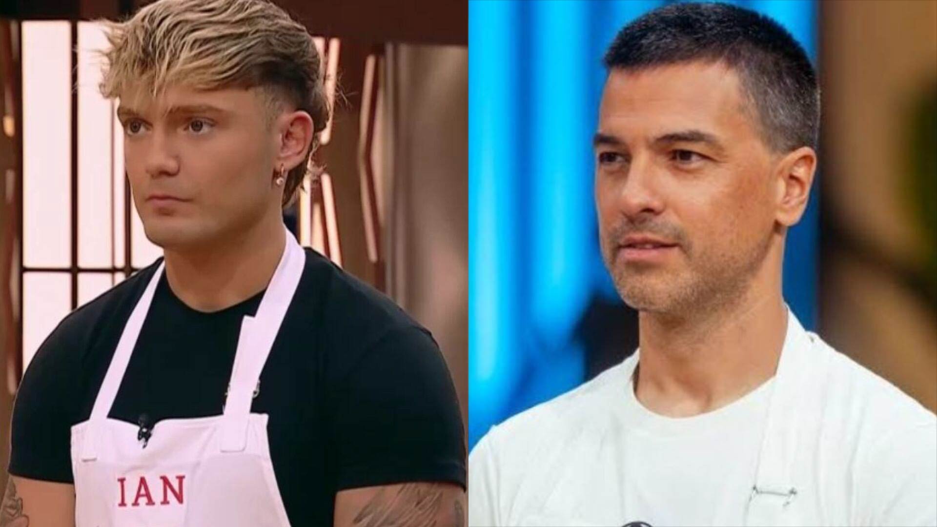 Ian Lucas y el Chino Leunis durante la última temporada de MasterChef Celebrity (Captura Telefe)