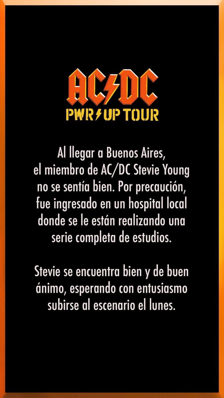 Stevie Young ocupa desde 2014 el puesto de guitarrista rítmico (Instagram AC/DC)