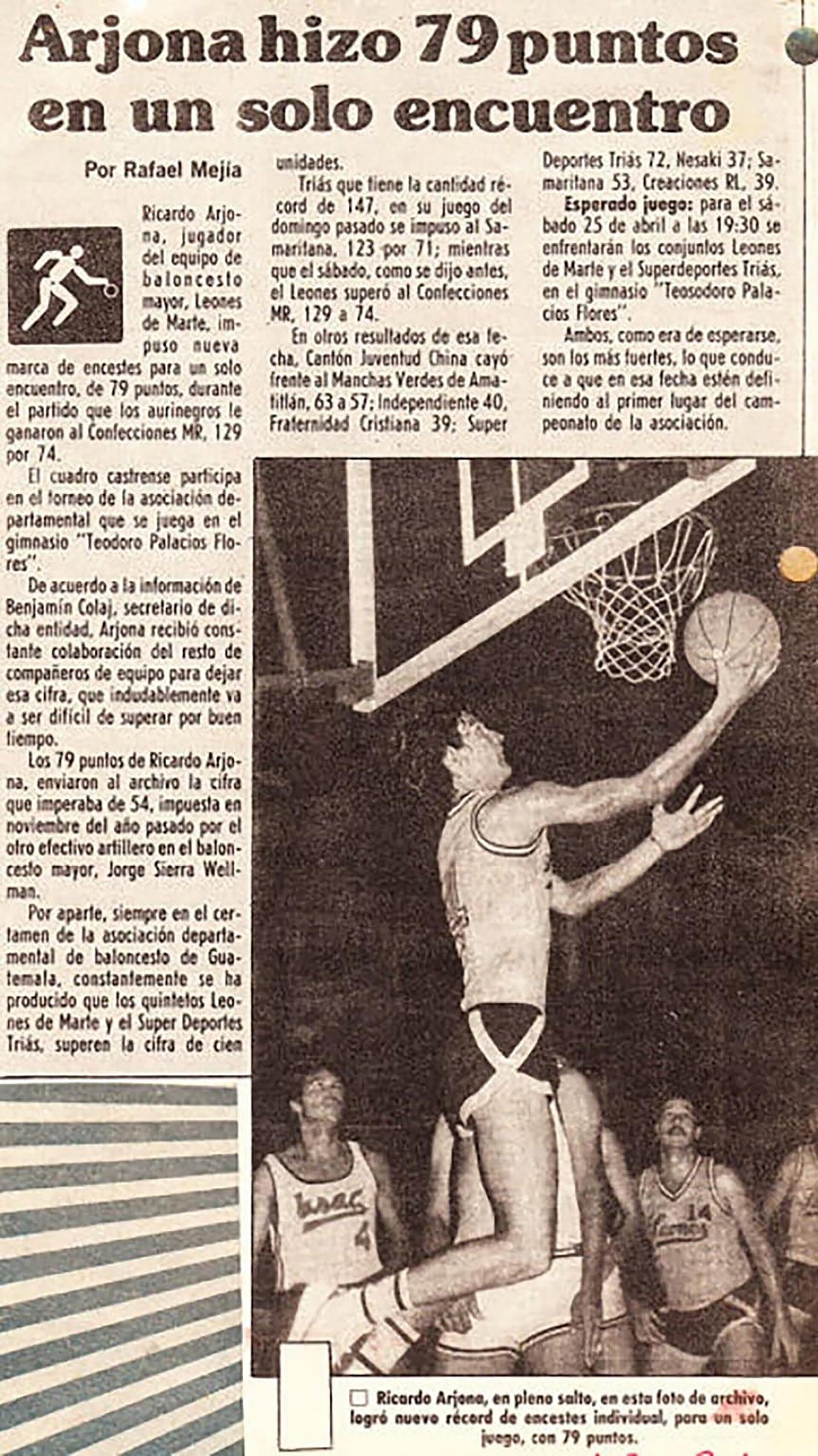 El artículo que certifica los 79 puntos de Arjona en un mismo partido (X: @WarriorsLatam_)