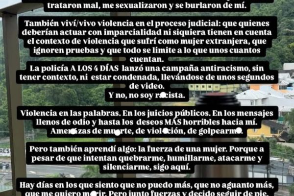 La abogada argentina presa en Brasil ofreció disculpas: “Me equivoqué y estoy asumiendo mi responsabilidad”