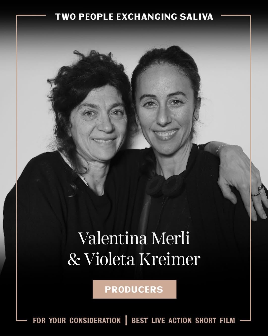 Las productoras Valentina Merli y Violeta Kreimer y la felicidad por la distinción de su corto