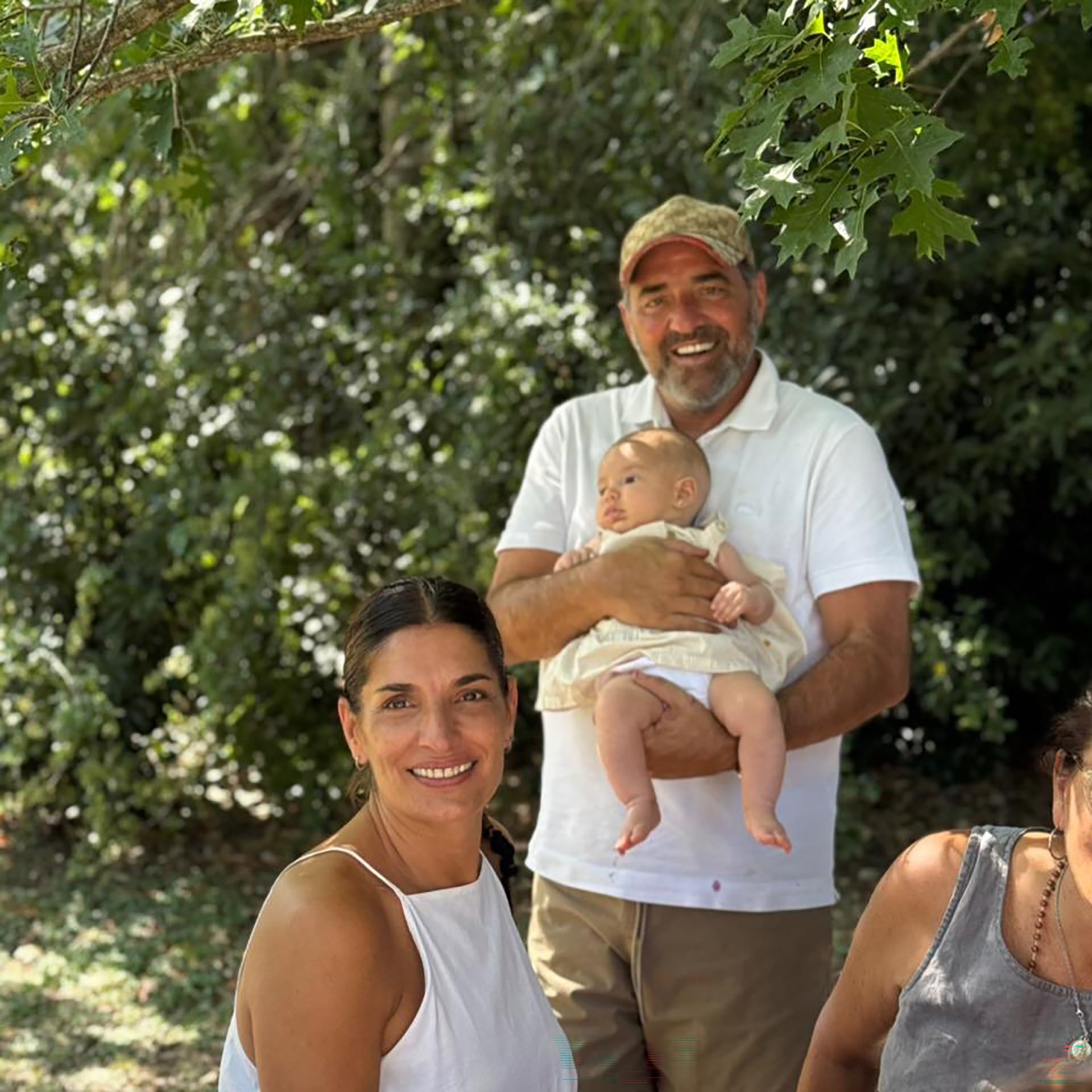 Mariano Iudica con Romina, y un domingo en familia