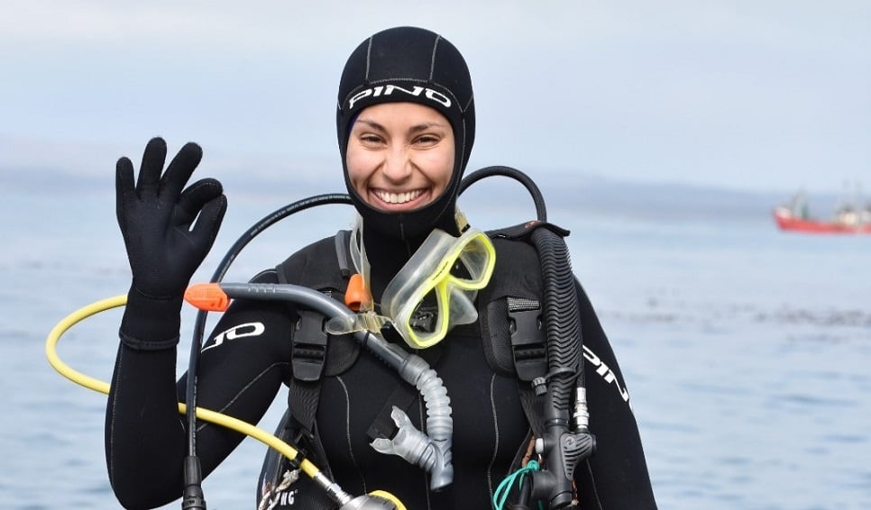 Ariana Alarcón Saavedra, integrante del equipo de IBIOMAR-CONICET, detectó que únicamente un bajo porcentaje de hembras de Asterina fimbriata participa anualmente en el ciclo reproductivo (CONICET)