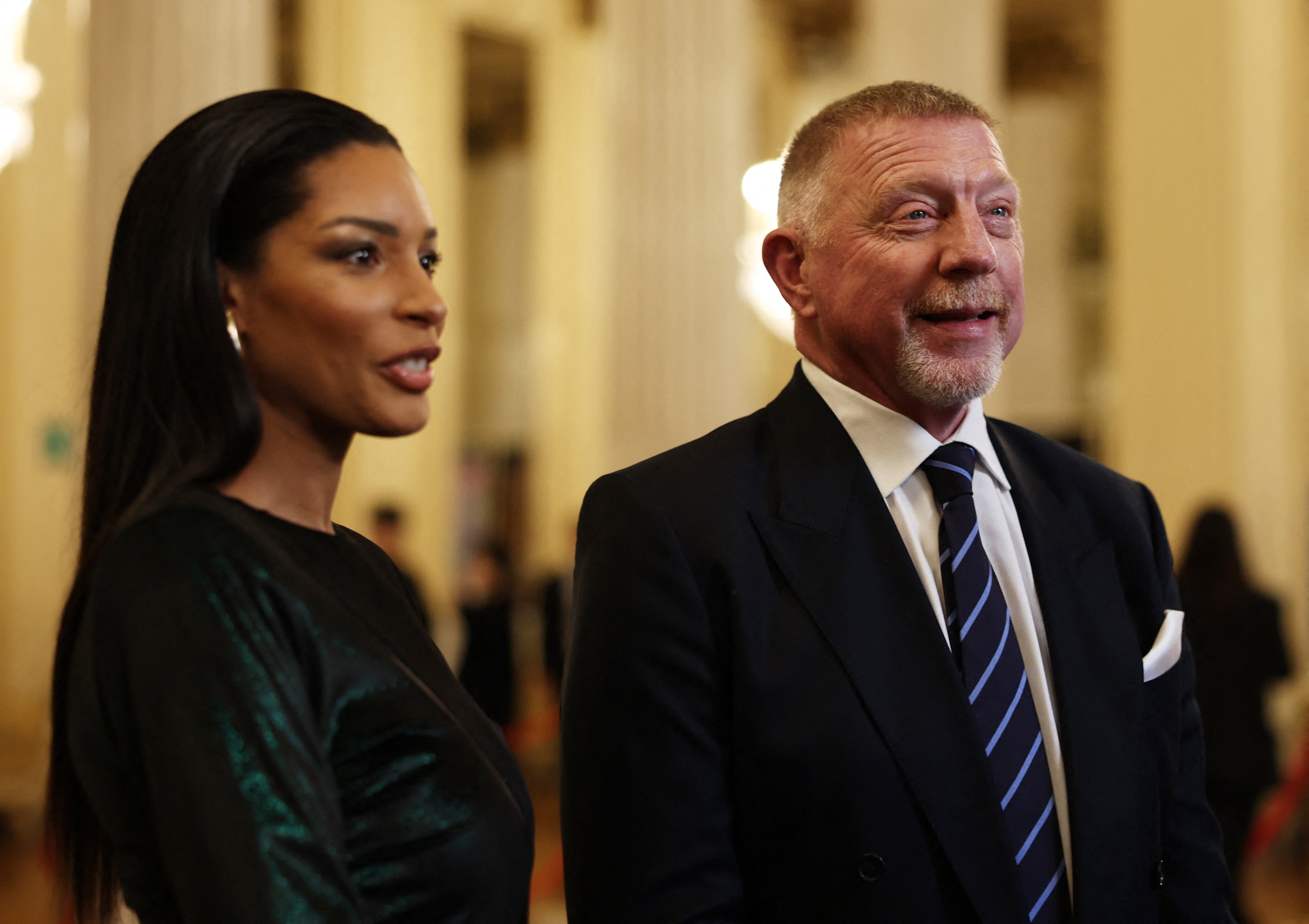 Boris Becker junto a su actual esposa Lilian de Carvalho Monteiro (Reuters)