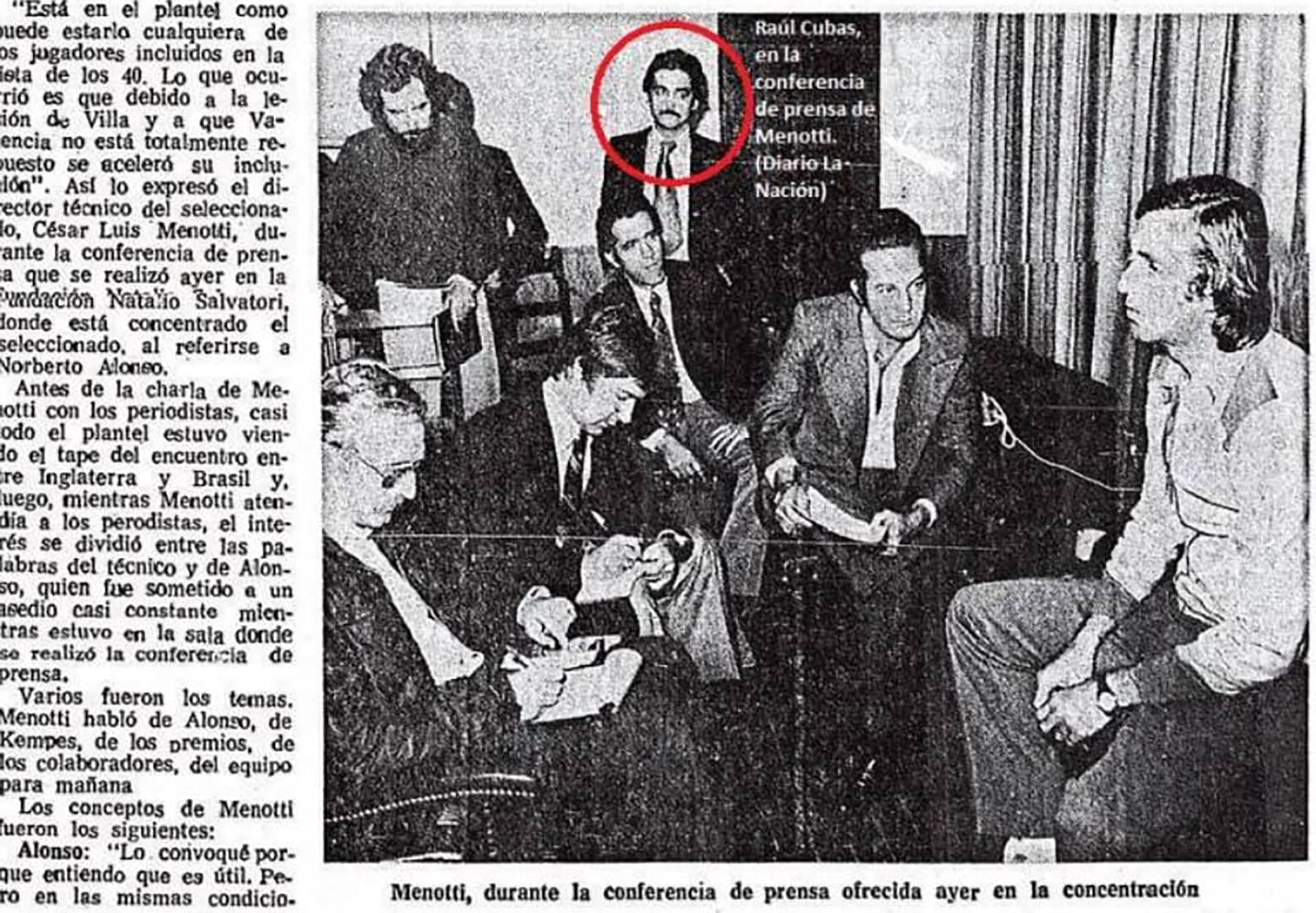 Raúl Cubas estaba detenido-desaparecido en la ESMA cuando fue obligado a participar de una conferencia de prensa de César Luis Menotti