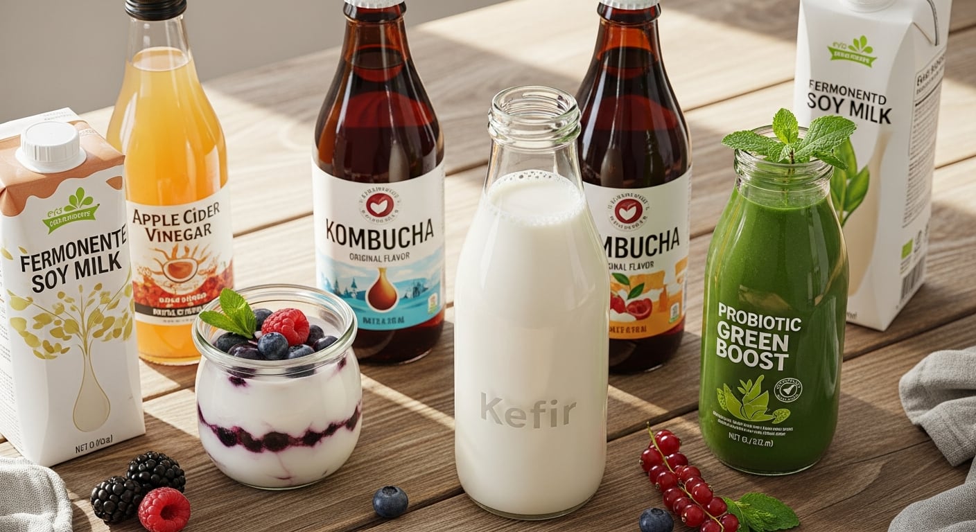 Las bebidas fermentadas kéfir y kombucha aportan microorganismos vivos recomendados para mantener el equilibrio digestivo y fortalecer las defensas del organismo (Imagen Ilustrativa Infobae)