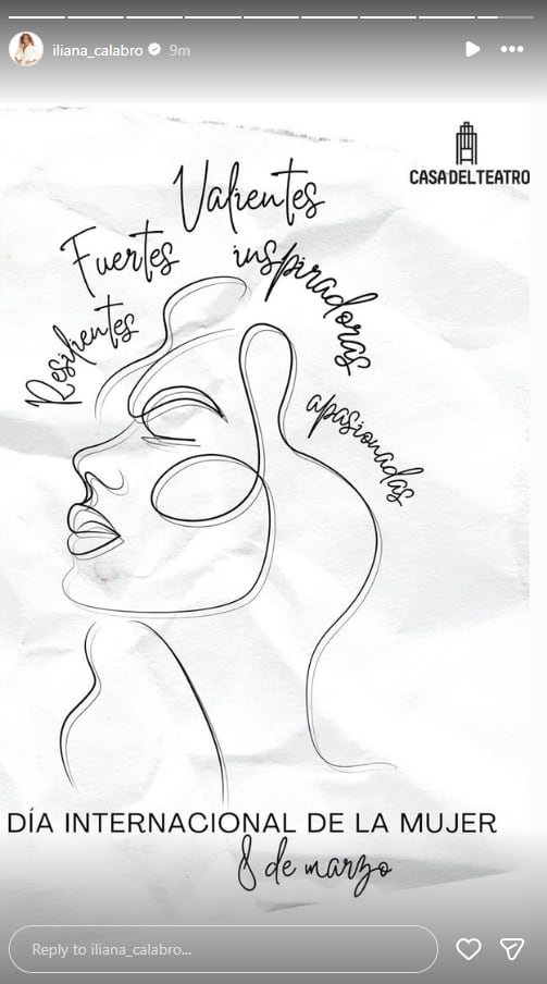 Iliana Calabró se sumó a la tendencia de las ilustraciones para pronunciarse en esta fecha importante