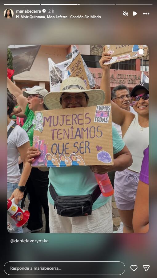 María Becerra compartió una imagen de una de las marchas que se lleva adelante para conmemorar esta fecha