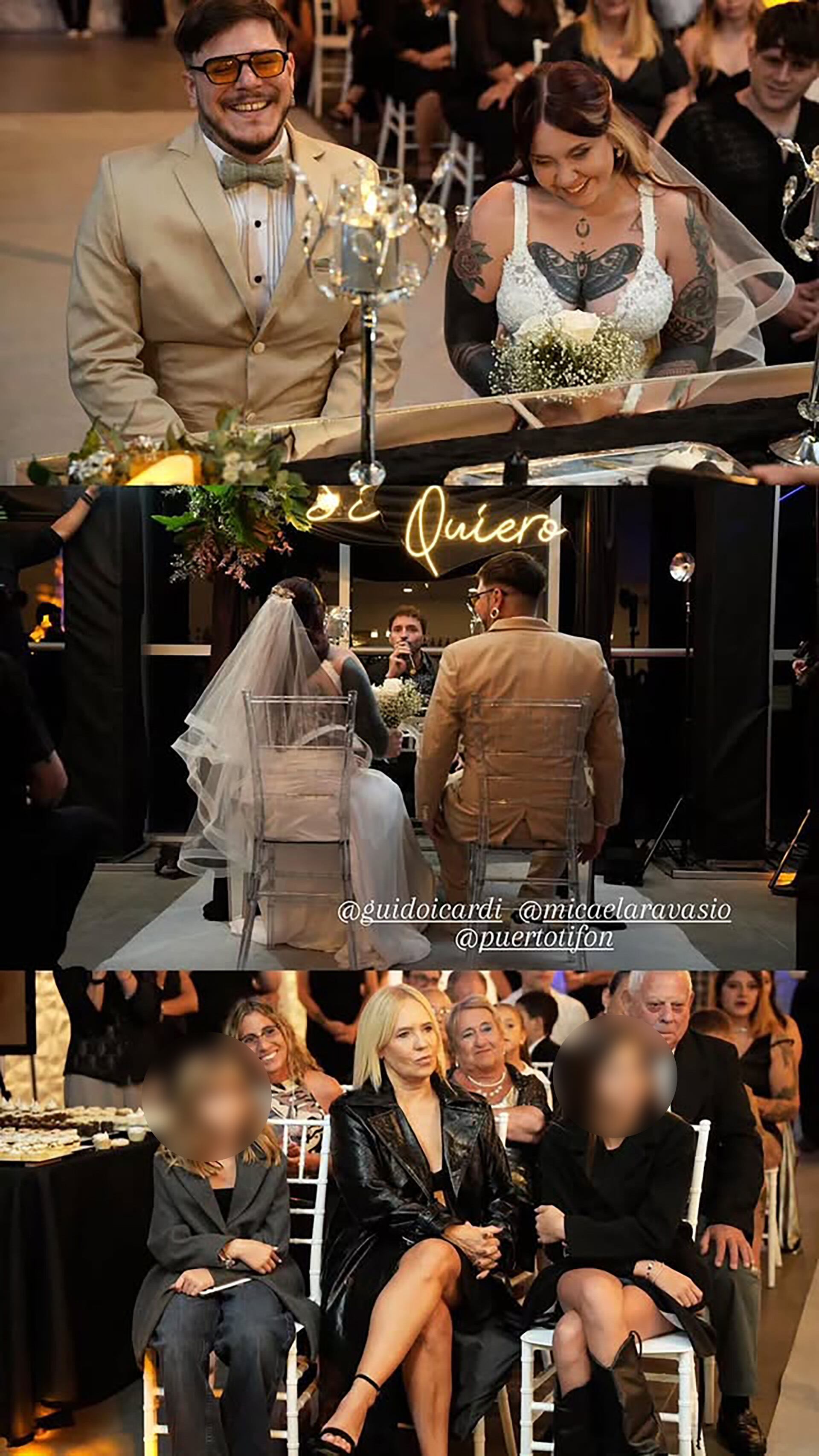 La celebración se realizó a orillas del río Paraná e incluyó ceremonia civil y religiosa con familiares, amigos y momentos cargados de emoción (Instagram: @guidoicardi)