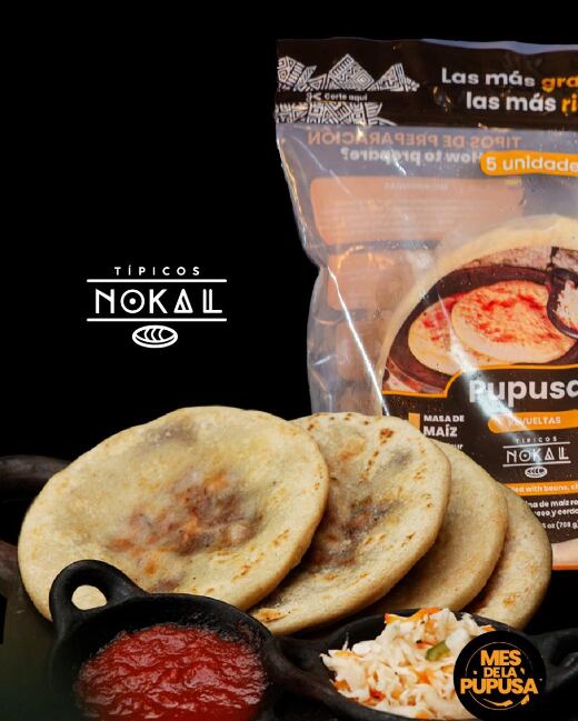 Típicos Nokal lidera la exportación de pupusas congeladas, garantizando estandarización y calidad en el mercado internacional./ (Redes de Típicos Nokal)