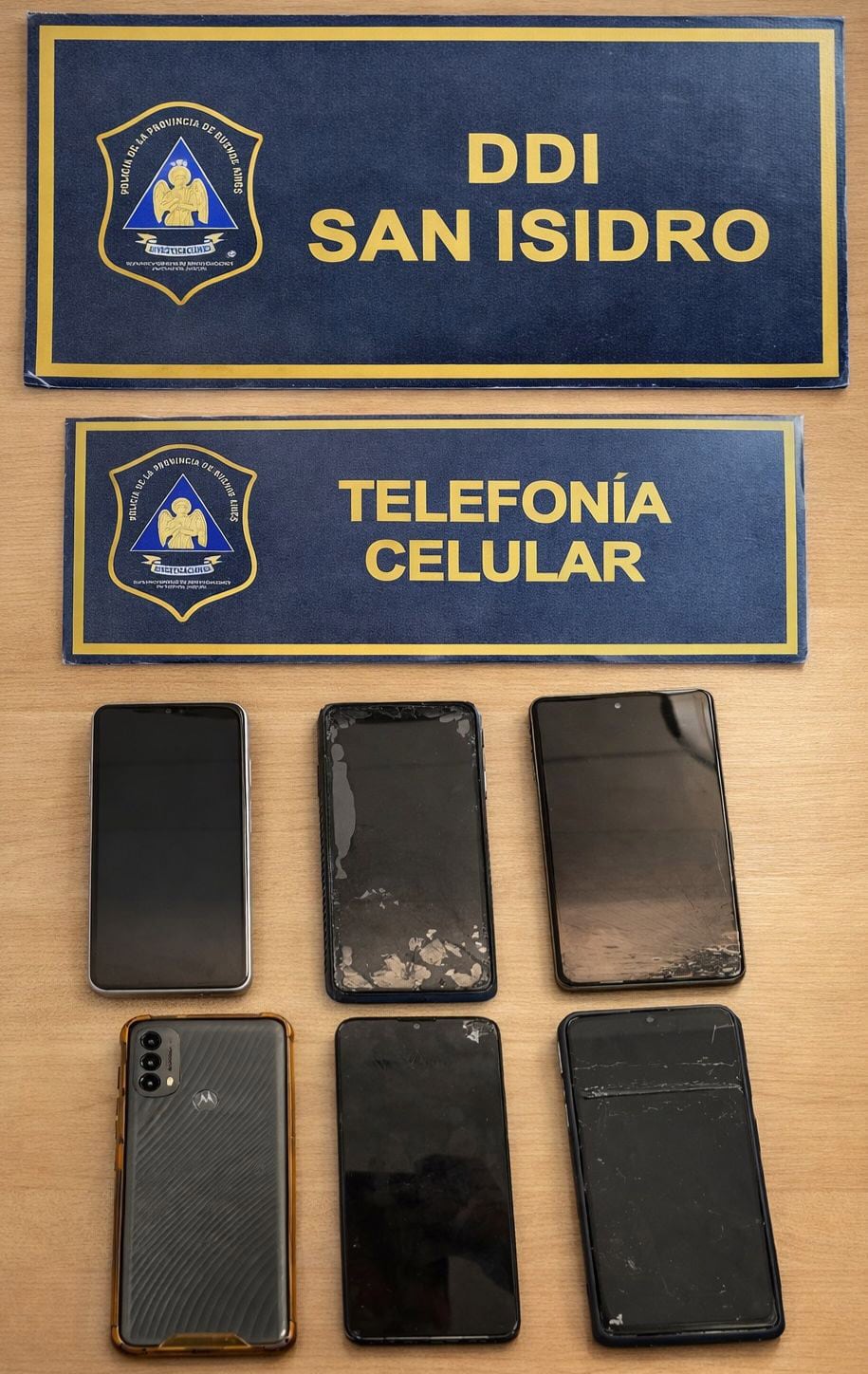 Los celulares incautados