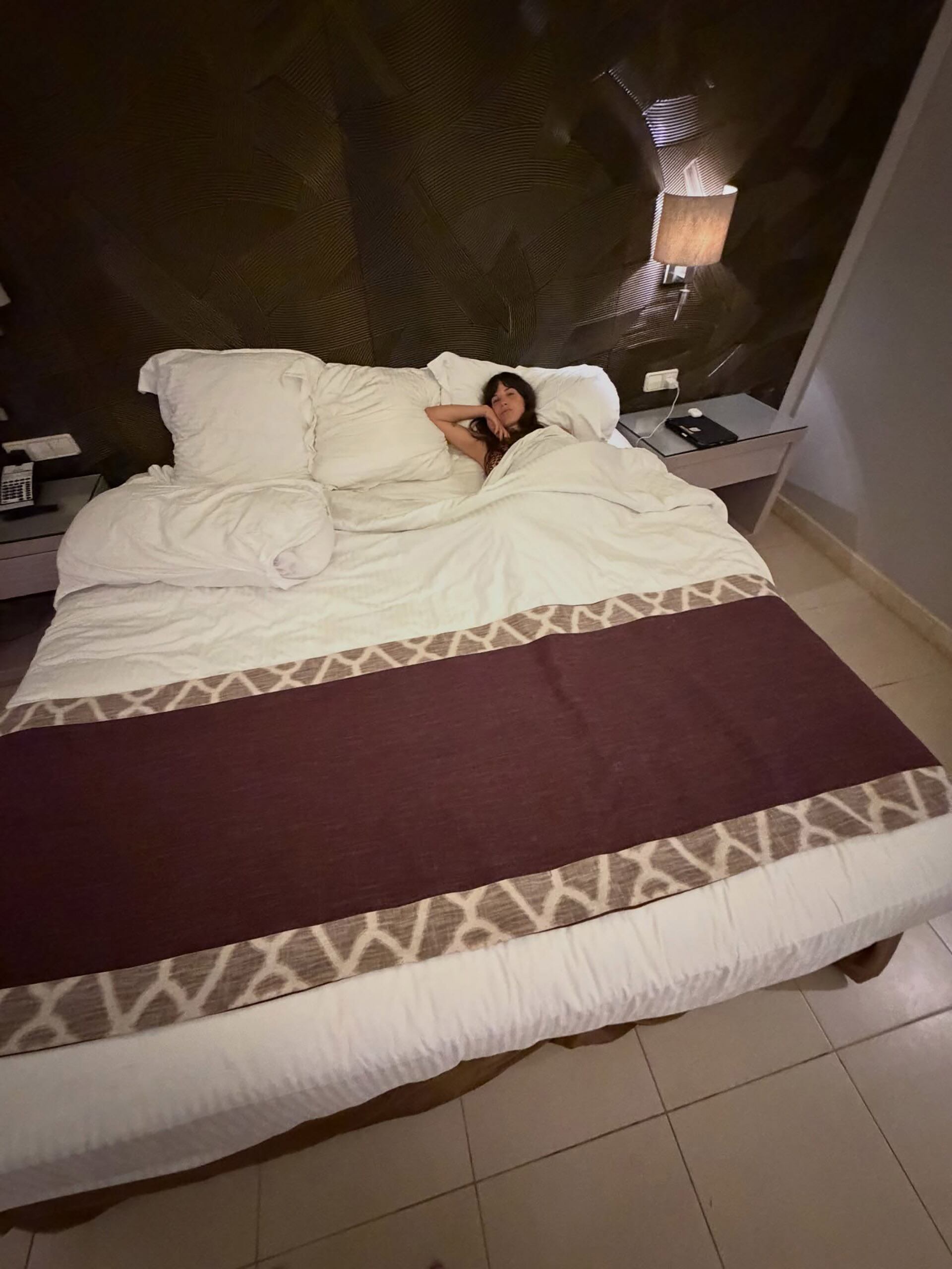 Durante su tiempo en Punta Cana, la actriz disfrutó de la comodidad del hotel tras un día repleto de actividades