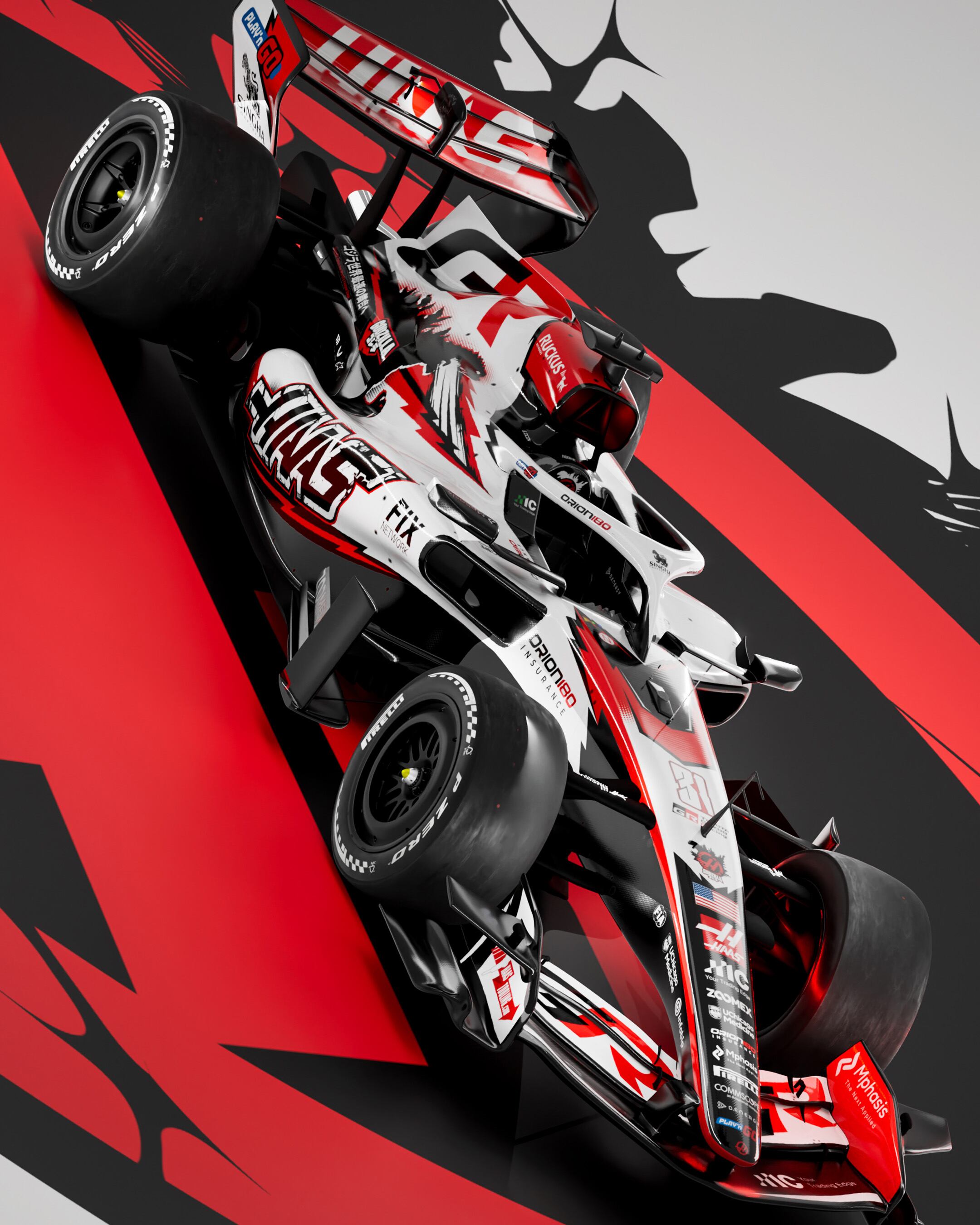 El nuevo diseño que tendrá Haas en su coche para el Gran Premio de Japón de F1 (@HaasF1Team)