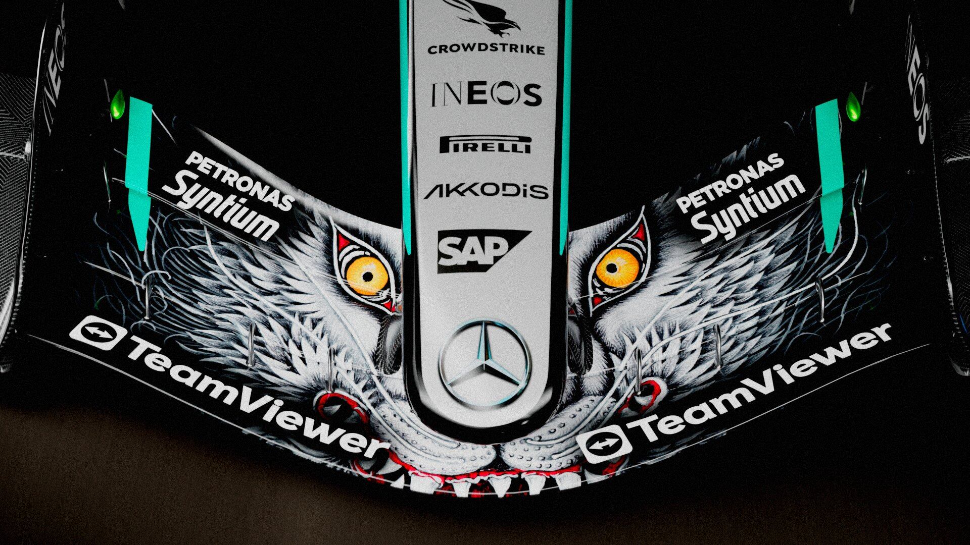 El diseño de Mercedes en su coche para el Gran Premio de Japón (@MercedesAMGF1)