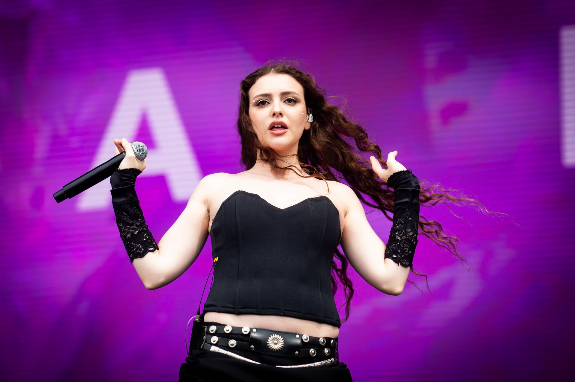 La artista, reconocida por su papel en El Eternauta, dio inicio al festiva en el Samsung Stage (Jaime Olivos)