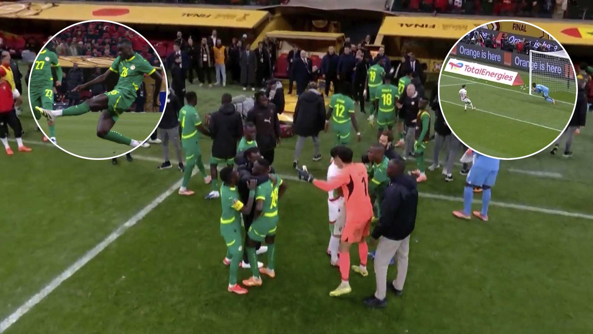 Los videos de la final de la Copa Africana que la CAF le dio por ganada a Marruecos dos meses después: el penal que provocó la ira Senegal