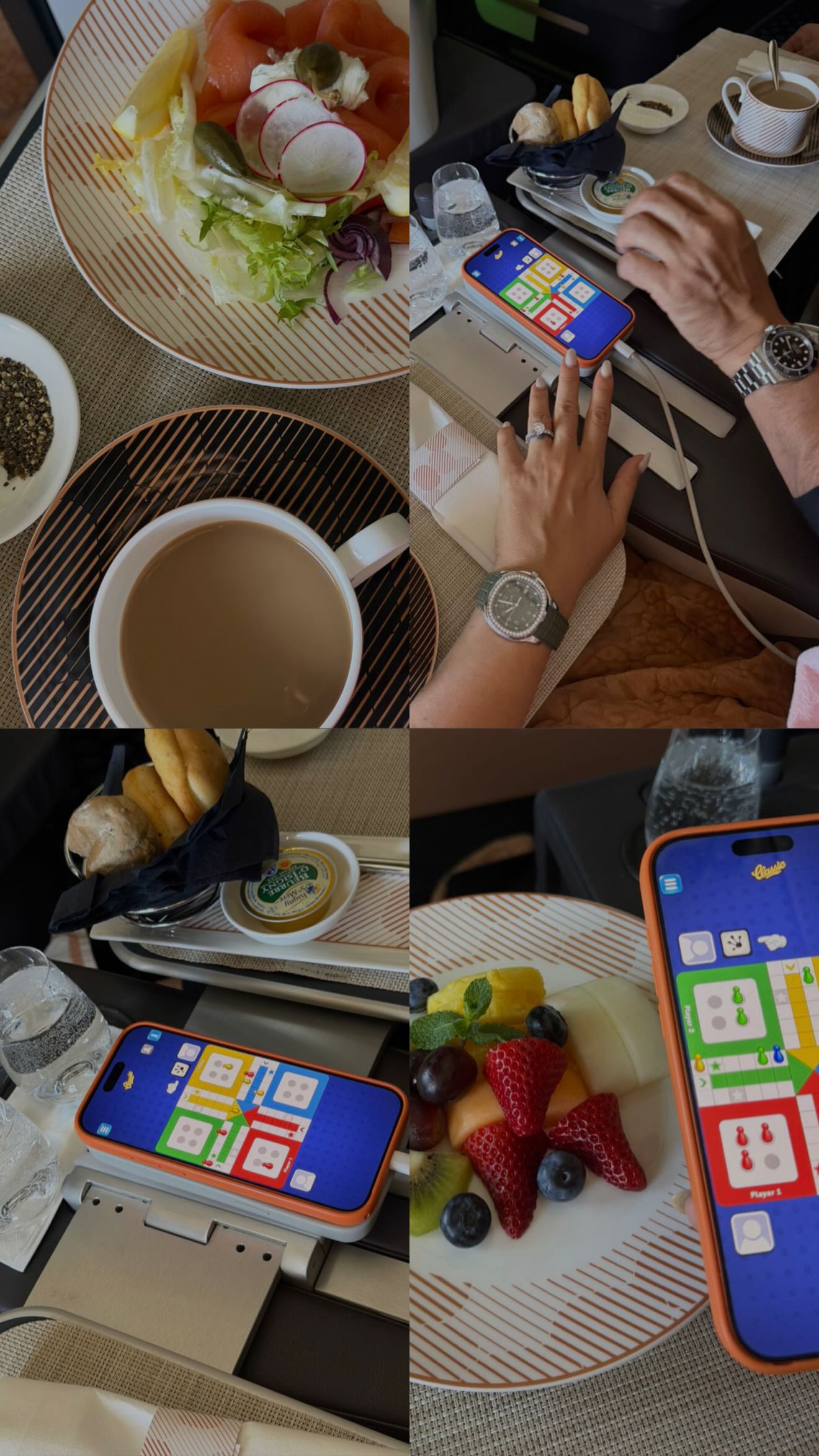 Durante el velo compartieron momentos de relax y diversión, con comidas gourmet y juegos