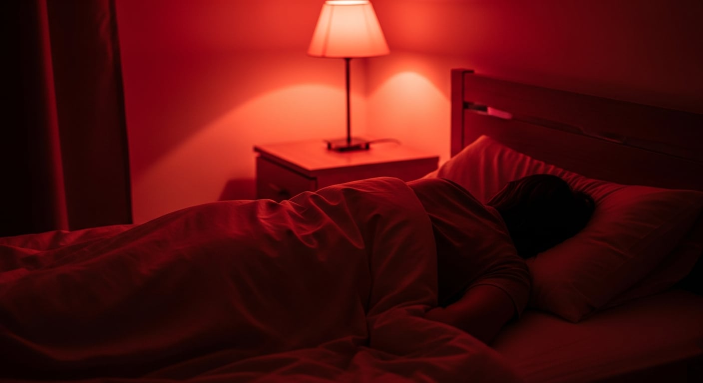 Dormir con luz roja puede disminuir los niveles de cortisol, la hormona del estrés, y facilitar un sueño más profundo y reparador (Imagen Ilustrativa Infobae)