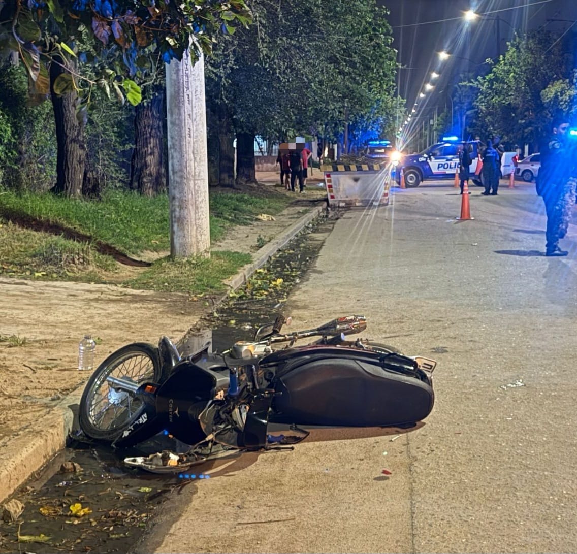 La moto de la víctima