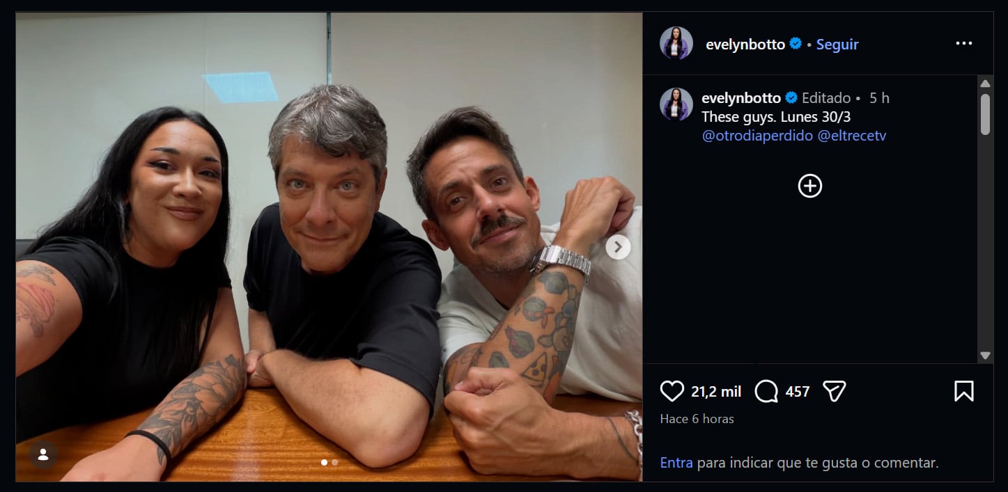 Una de las primeras fotos con equipo renovado, Botto, Pergolini y Rada