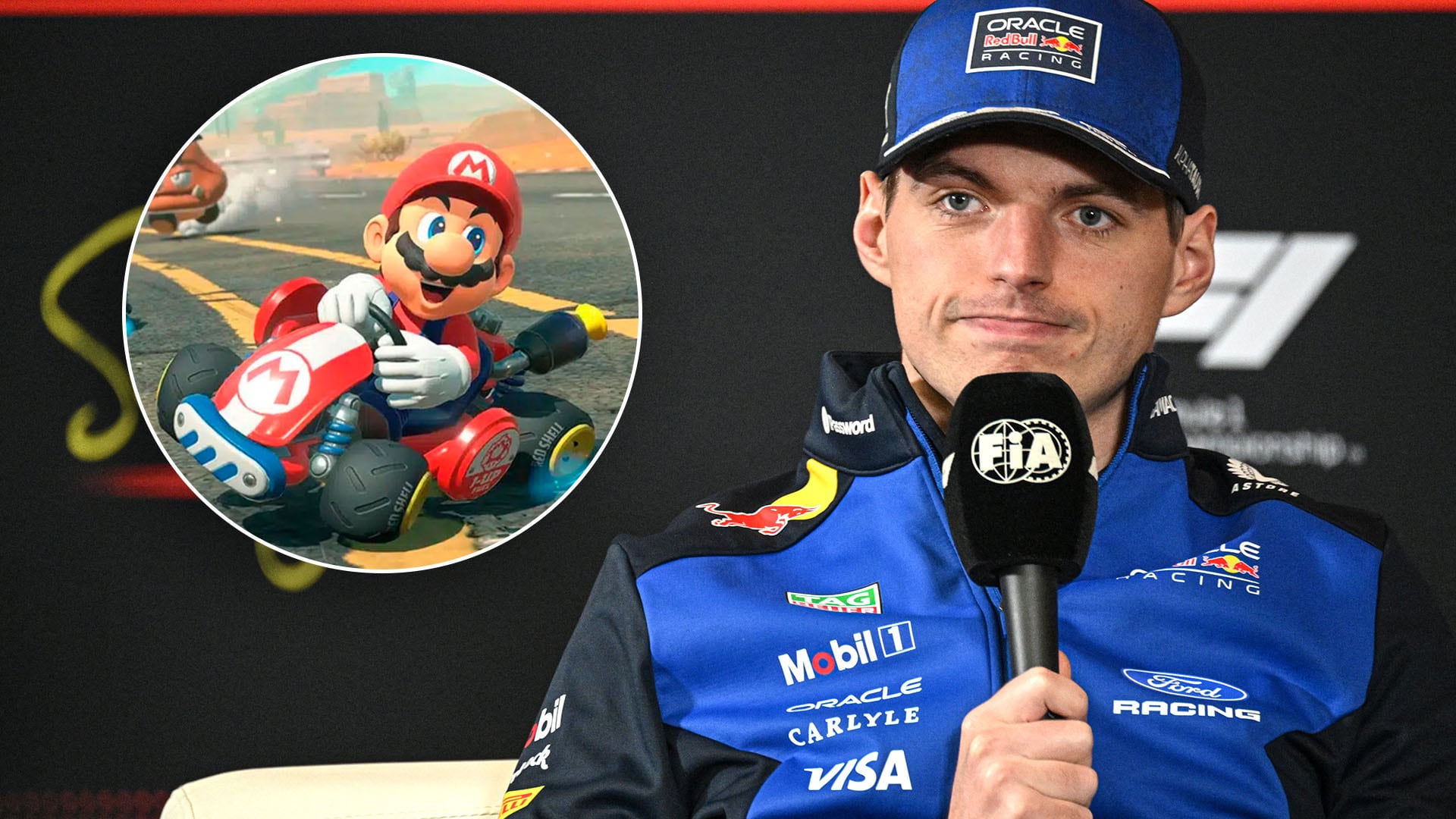 Max Verstappen bromeó con utilizar el Mario Kart para entrenar tras los nuevos cambios en la Fórmula 1 (Photo by Jade GAO / AFP)