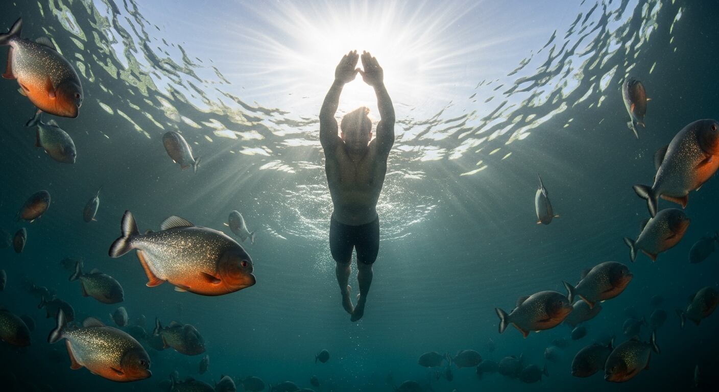 La mayoría de los ataques de pirañas a humanos resulta leve y ocurre bajo condiciones ambientales específicas o situaciones de estrés (Imagen Ilustrativa Infobae)