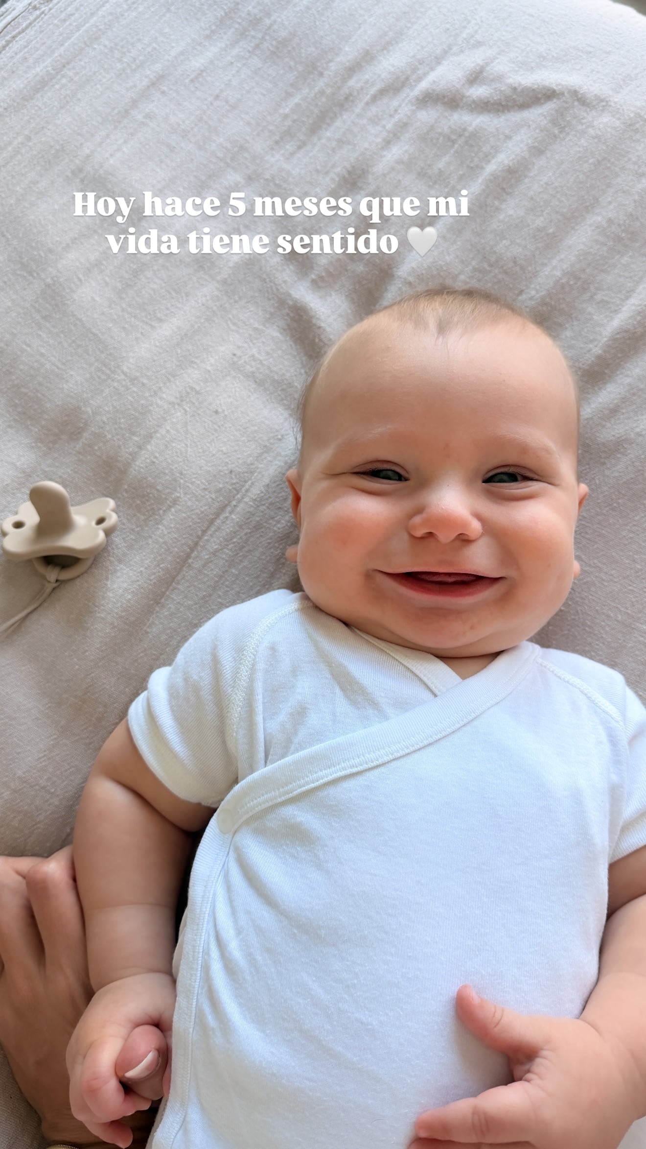 Eva Bargiela celebró los cinco meses de vida de Faustino, el hijo que tiene con Gianluca Simeone (Instagram)