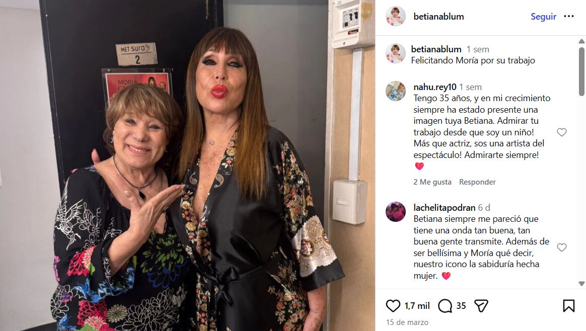 Moria Casán se despachó con todo contra Betiana Blum: “Andá a otro lado, mi amor”