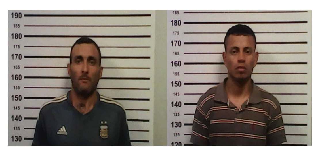 Bravo Morón (der) y Acosta Vega (izq), los presos fugados y recapturados 