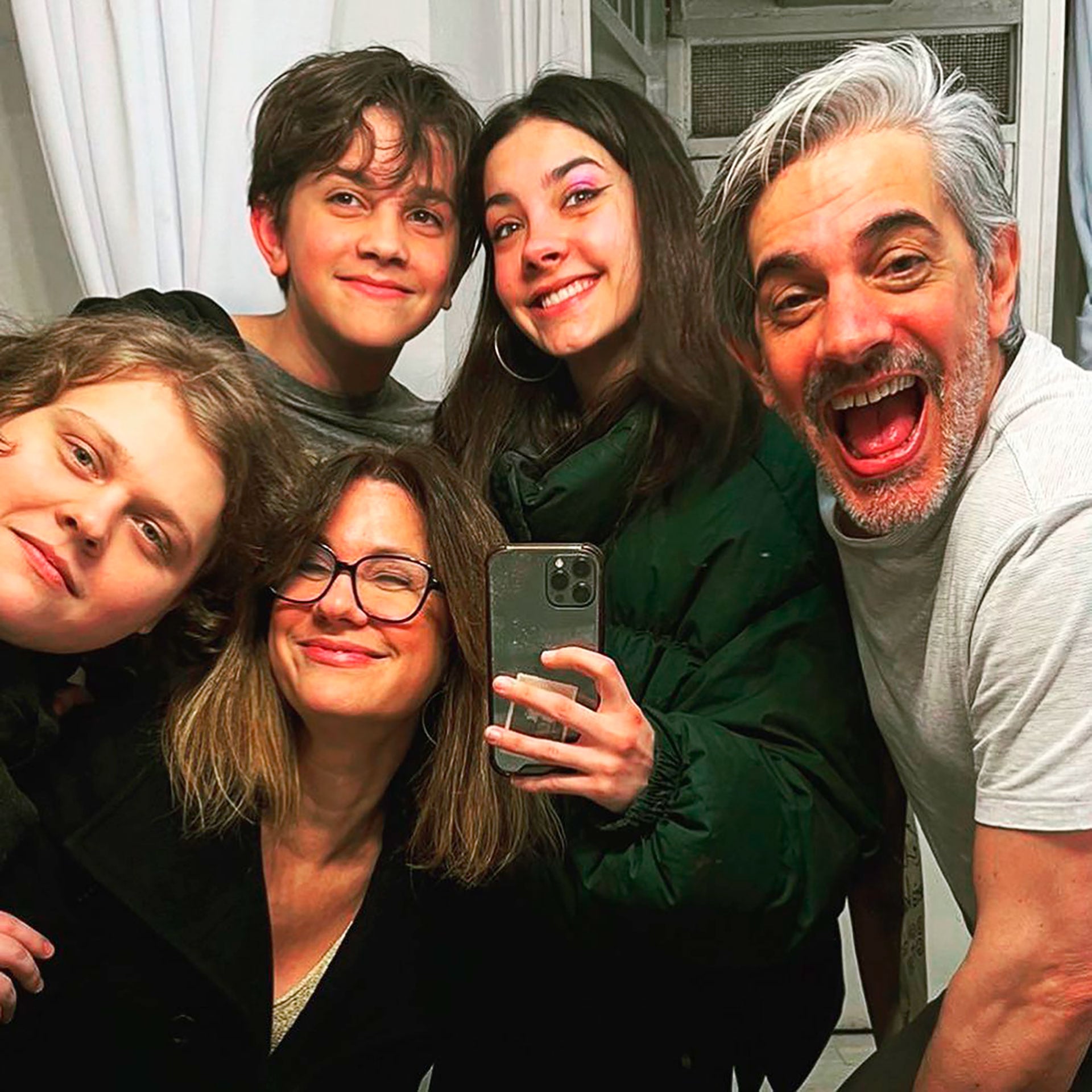 Pablo Echarri y Nancy Dupláa con Morena y Julián y Luca, el hijo de Nancy y Matías Martin