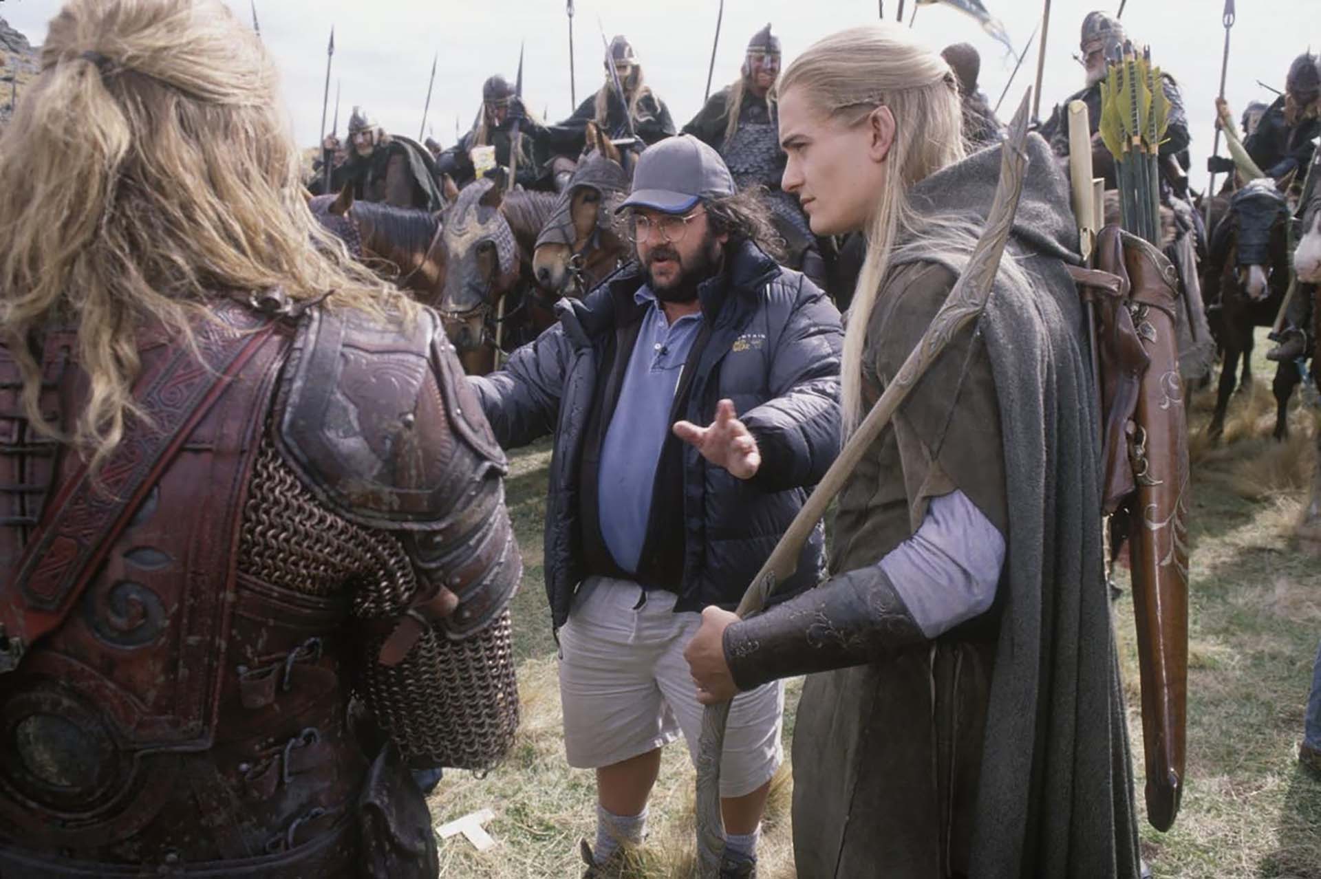 Peter Jackson dirigiendo El Senor de los Anillos