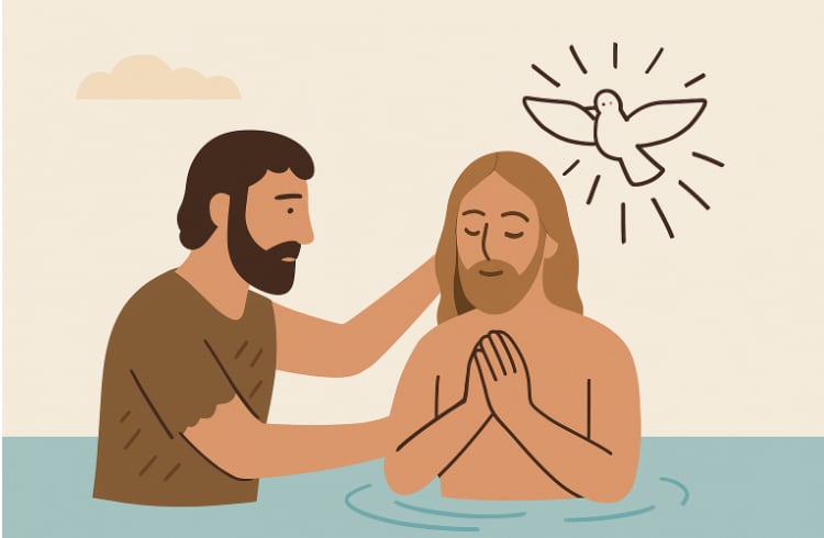 El bautismo de Jesús (ilustración)