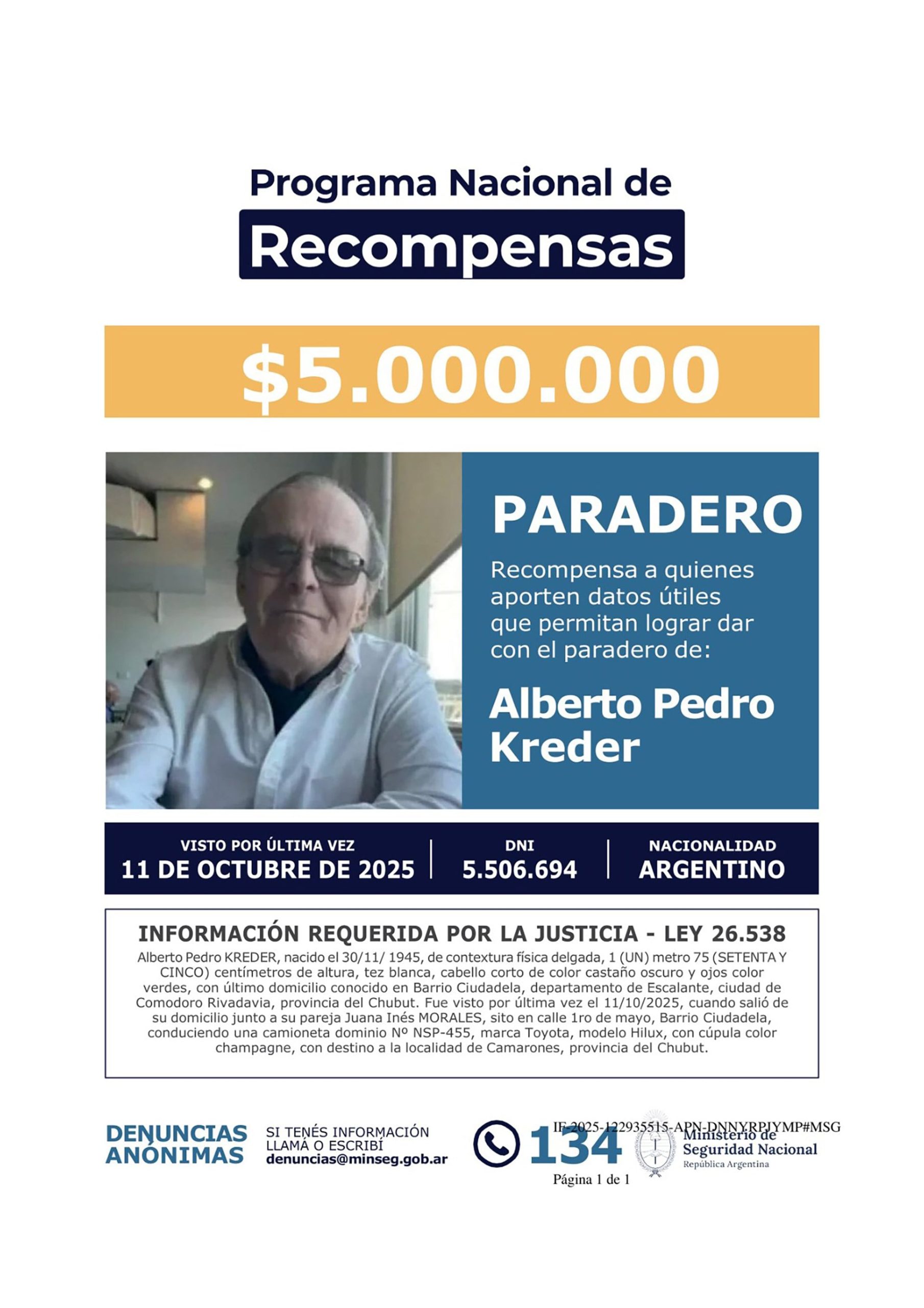 Qué se sabe de los jubilados de Chubut desaparecidos hace 5 meses: los familiares piden que no dejen de buscarlos