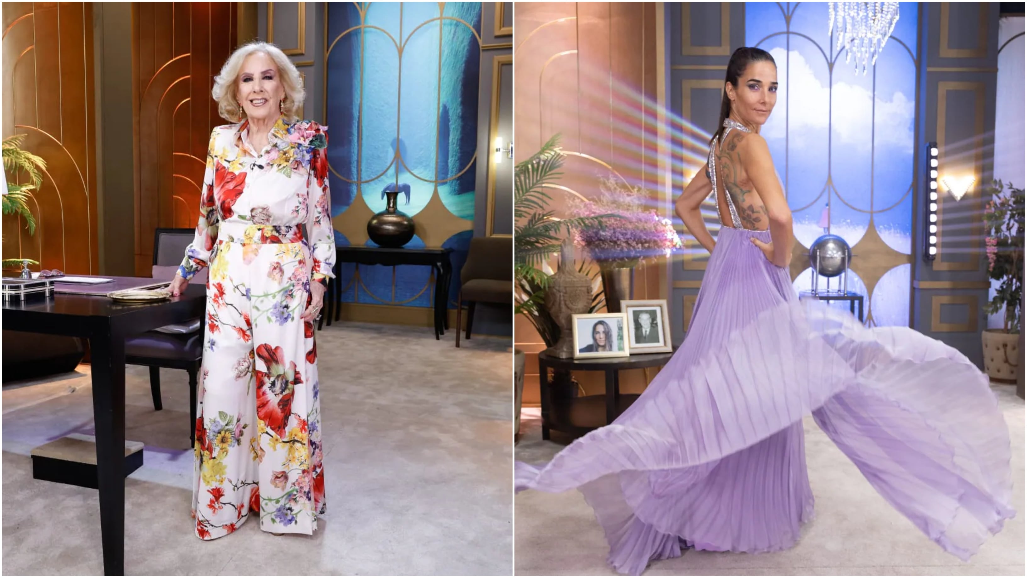 Los looks de Mirtha Legrand y Juana Viale en sus programas del fin de semana 