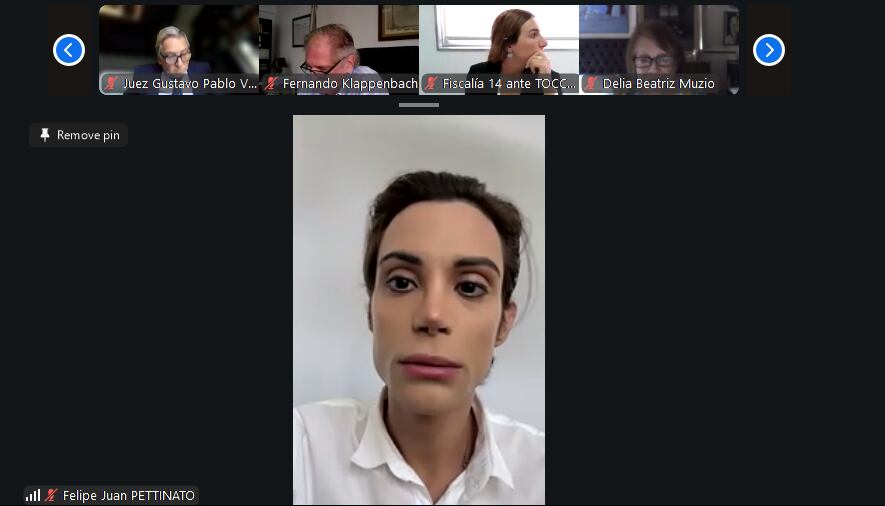 Felipe Pettinato en la audiencia del lunes 30
