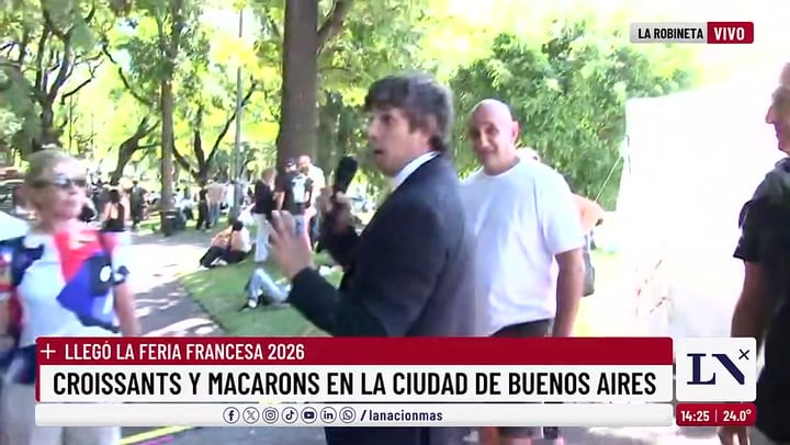 Robertito Funes Ugarte sufrió el robo del antipop en plena transmisión y debió perseguir a la autora (LN+)