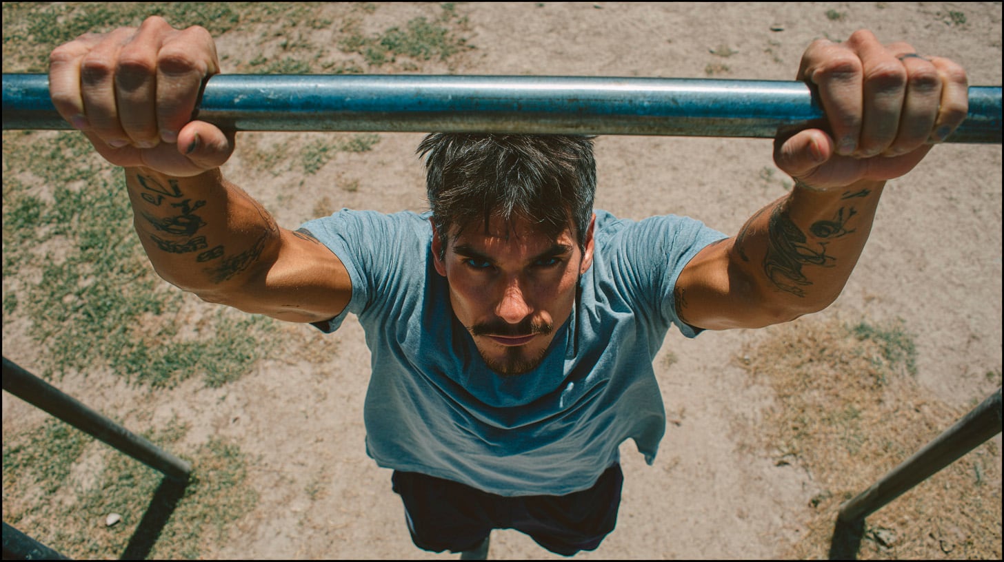 Resistir colgado de una barra durante 60 segundos es un predictor clave de fuerza de agarre y longevidad en hombres mayores (Imagen Ilustrativa Infobae)