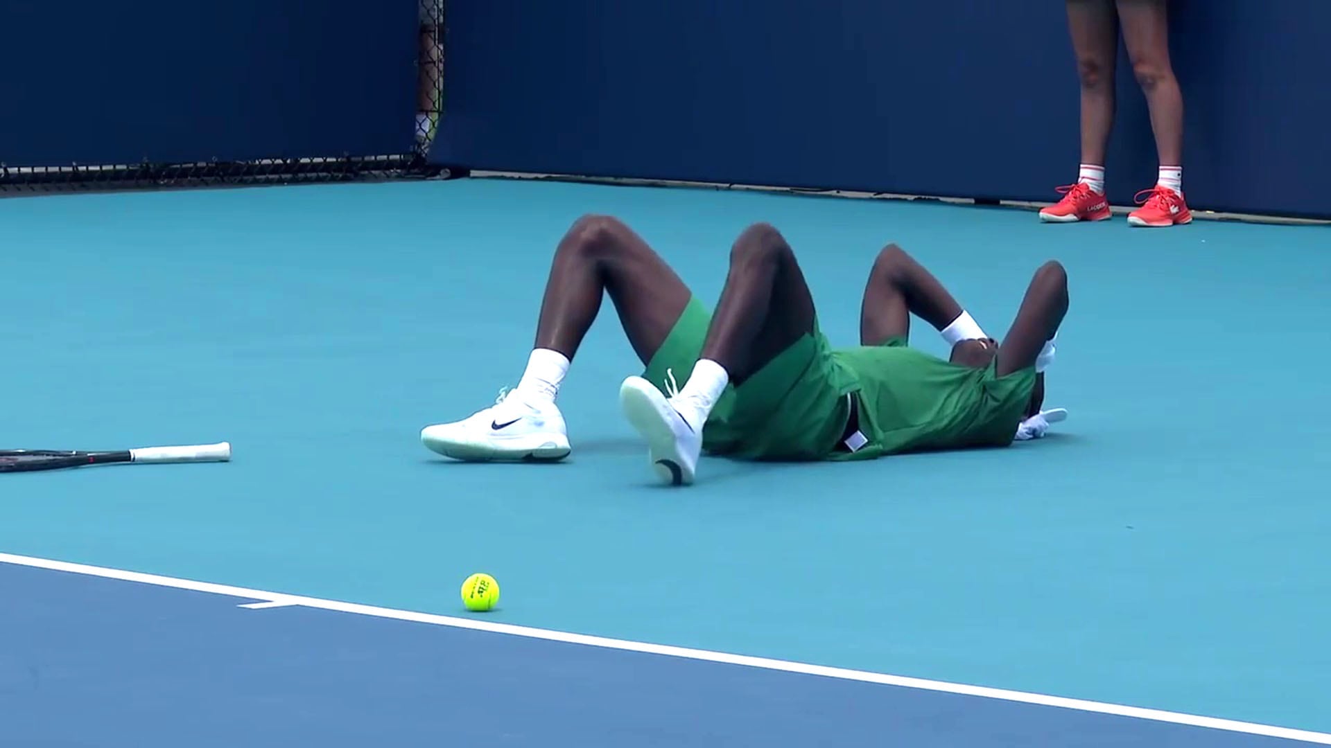 Moise Kouame no puede ocultar su felicidad tras conquistar su primer triunfo en el Master 1000 de Miami (Captura de video)