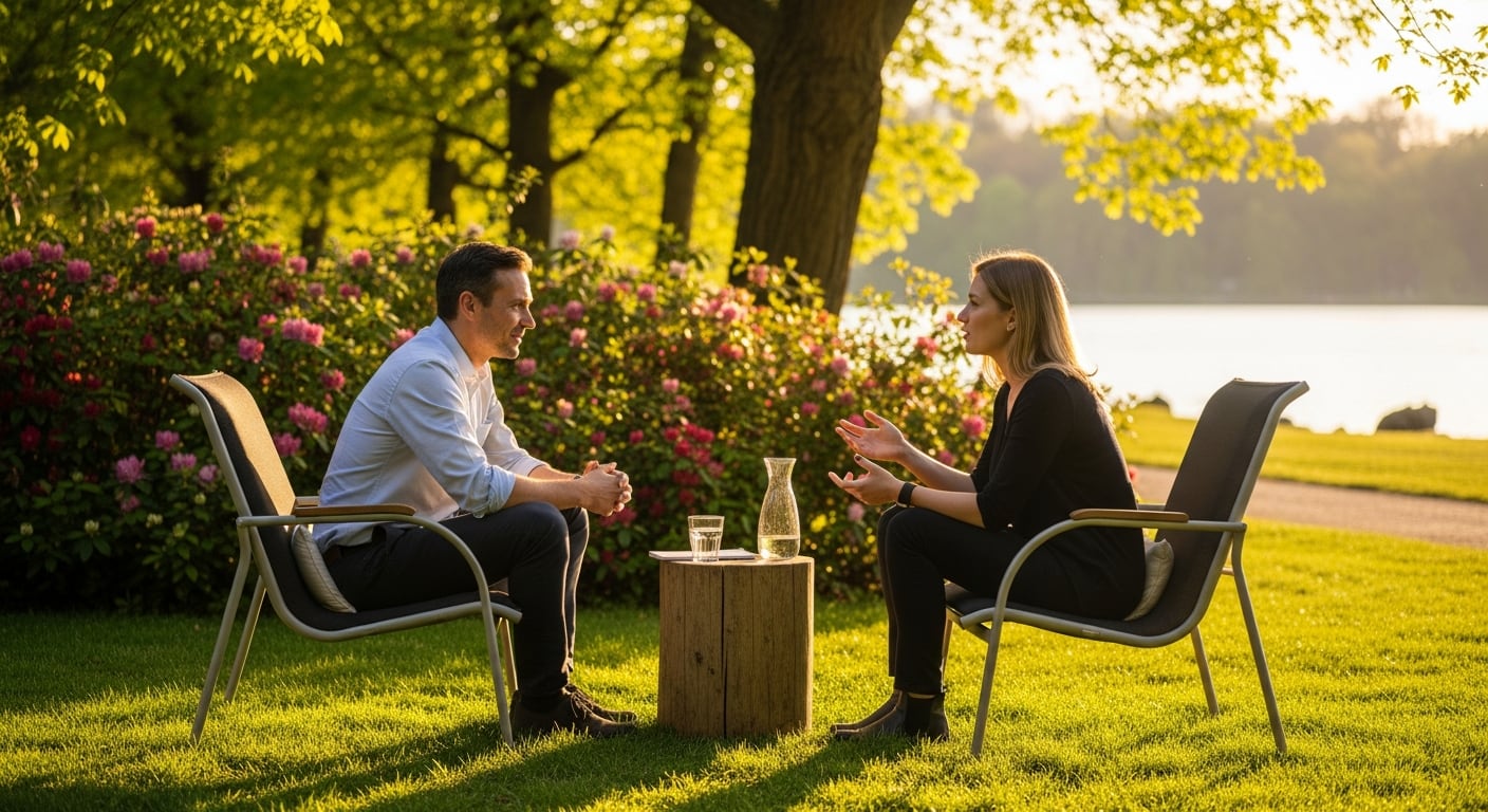 El auge de la terapia de caminar y hablar impulsa a más profesionales a trasladar sesiones a espacios naturales para potenciar el bienestar emocional (Imagen Ilustrativa Infobae)