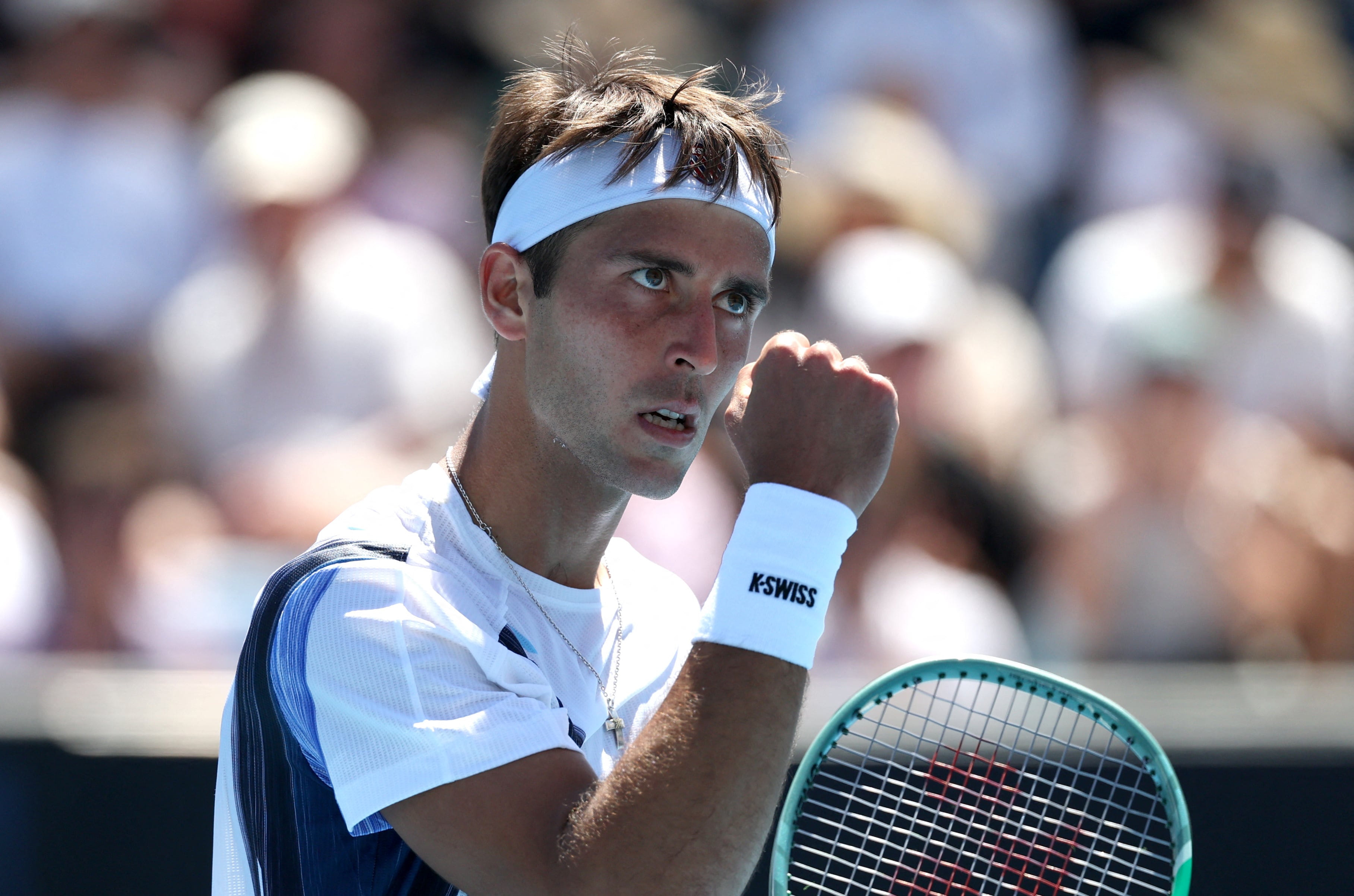 Tomás Etcheverry tuvo otra sólida actuación en Miami (Fuente: REUTERS/Edgar Su)