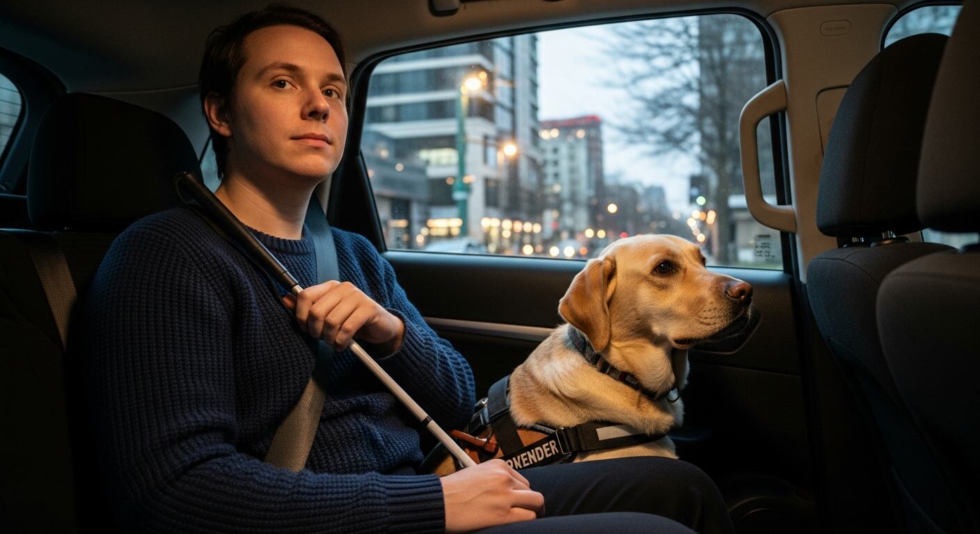 Nueva política en la aplicación de Lyft advierte a conductores sobre sanciones por rechazar pasajeros con perros guía y otros animales de asistencia. (Imagen Ilustrativa Infobae)