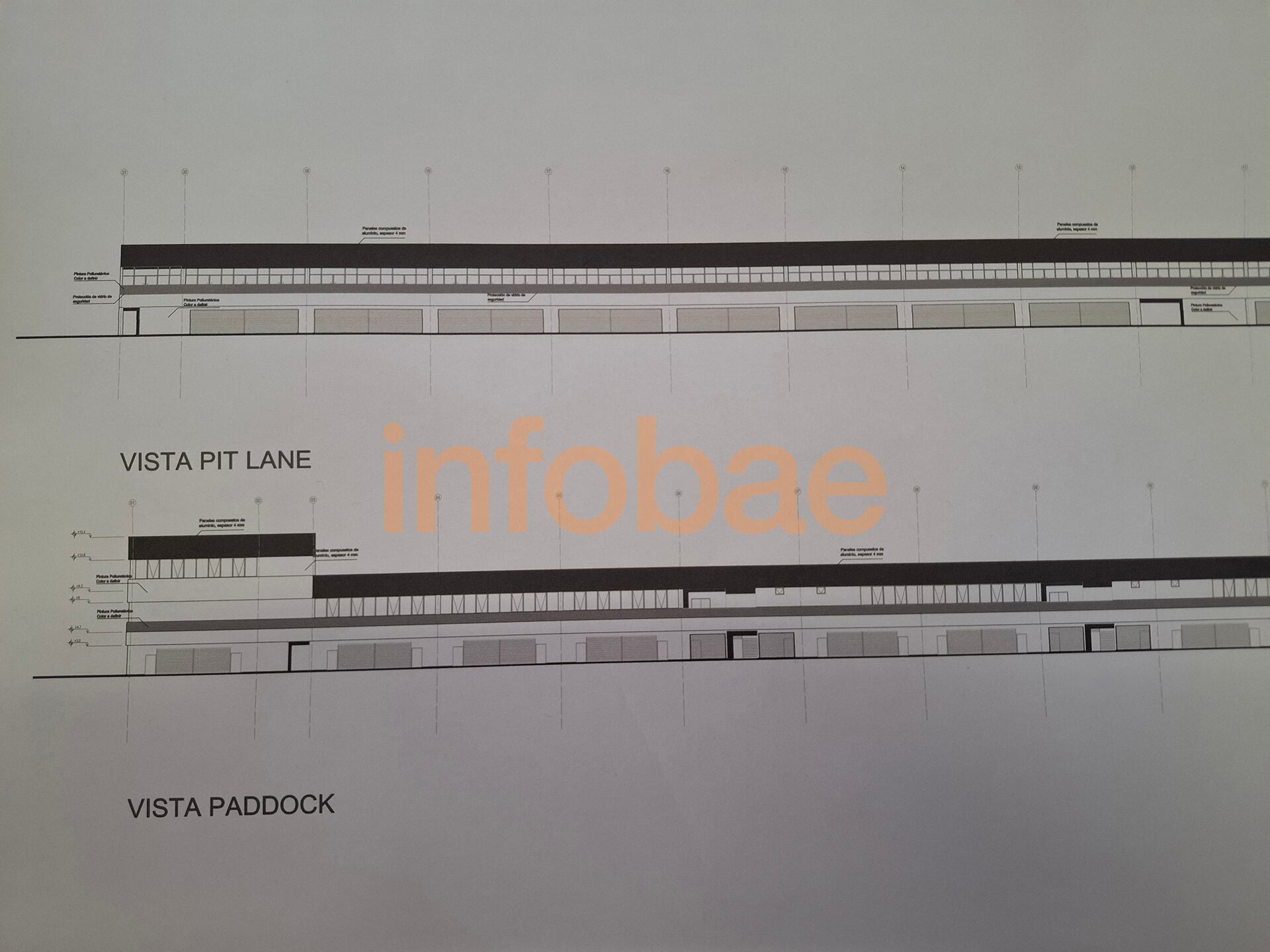 Planos de los nuevos boxes del Autódromo de Buenos Aires 