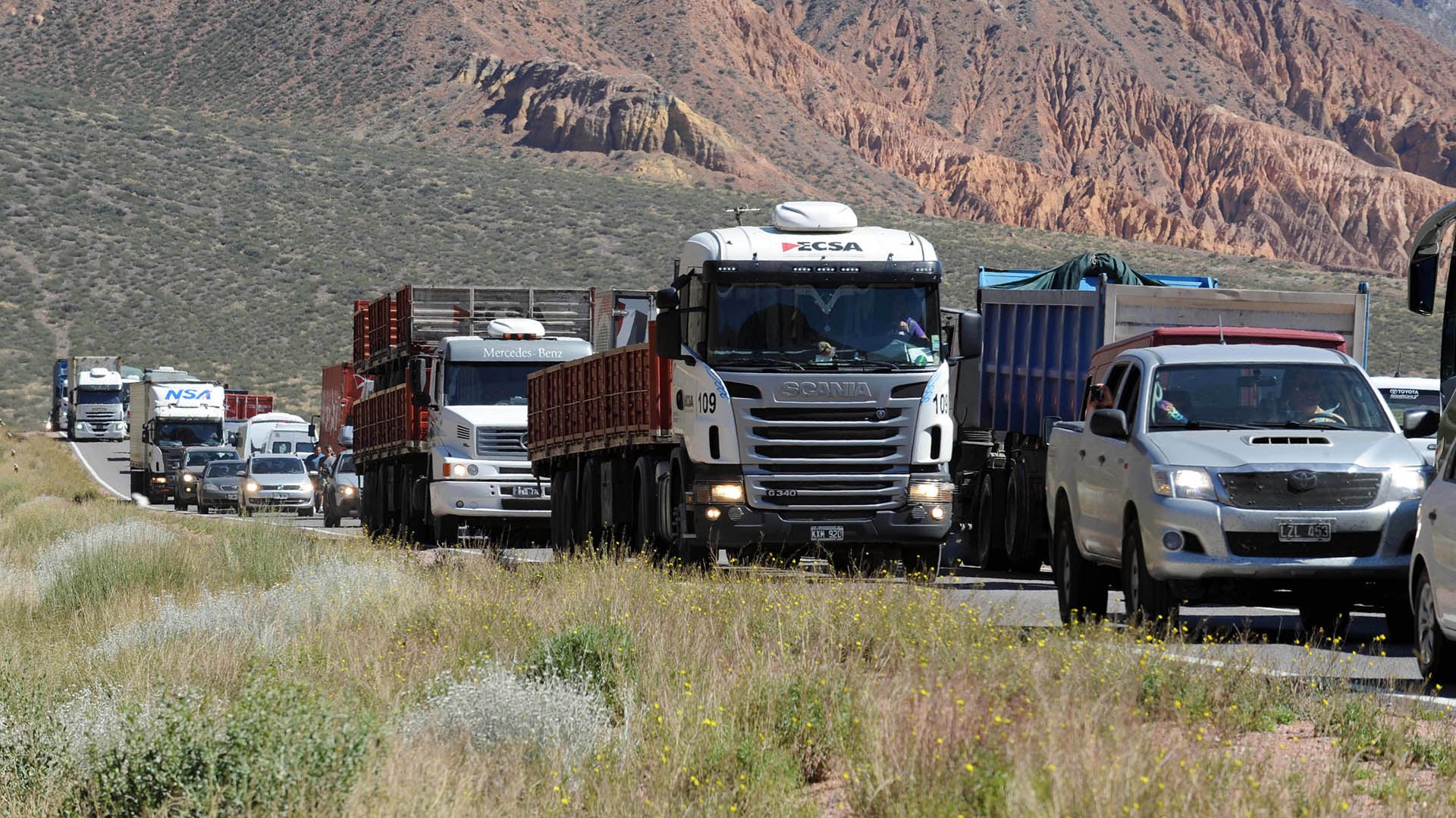 Los usuarios experimentaron largas demoras en la aduana chilena durante la breve reapertura, con esperas que superaron las dos horas (Télam)