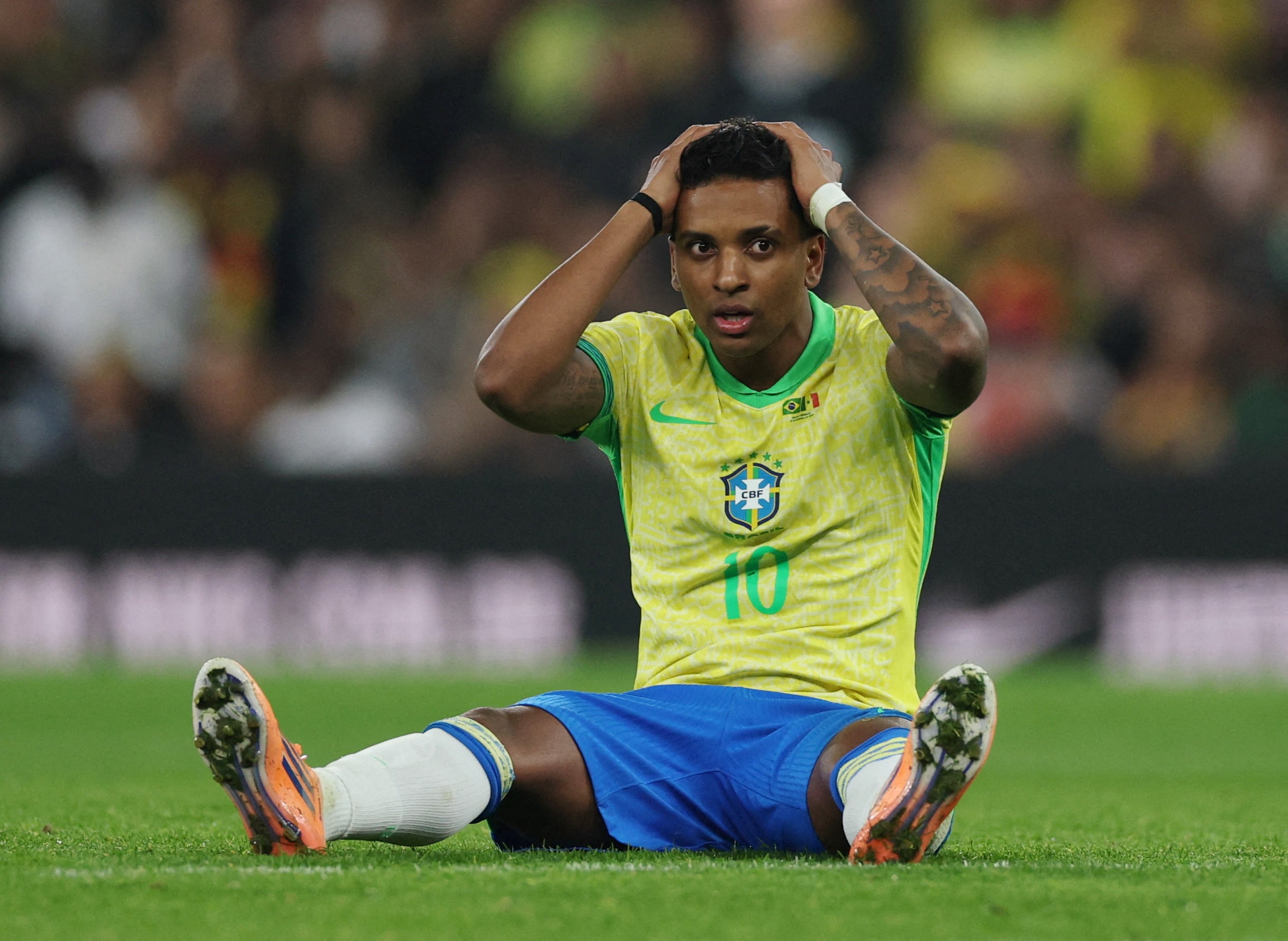 Rodrygo es una de las bajas más destacadas que tendrá el Mundial (Crédito: Reuters/John Sibley)