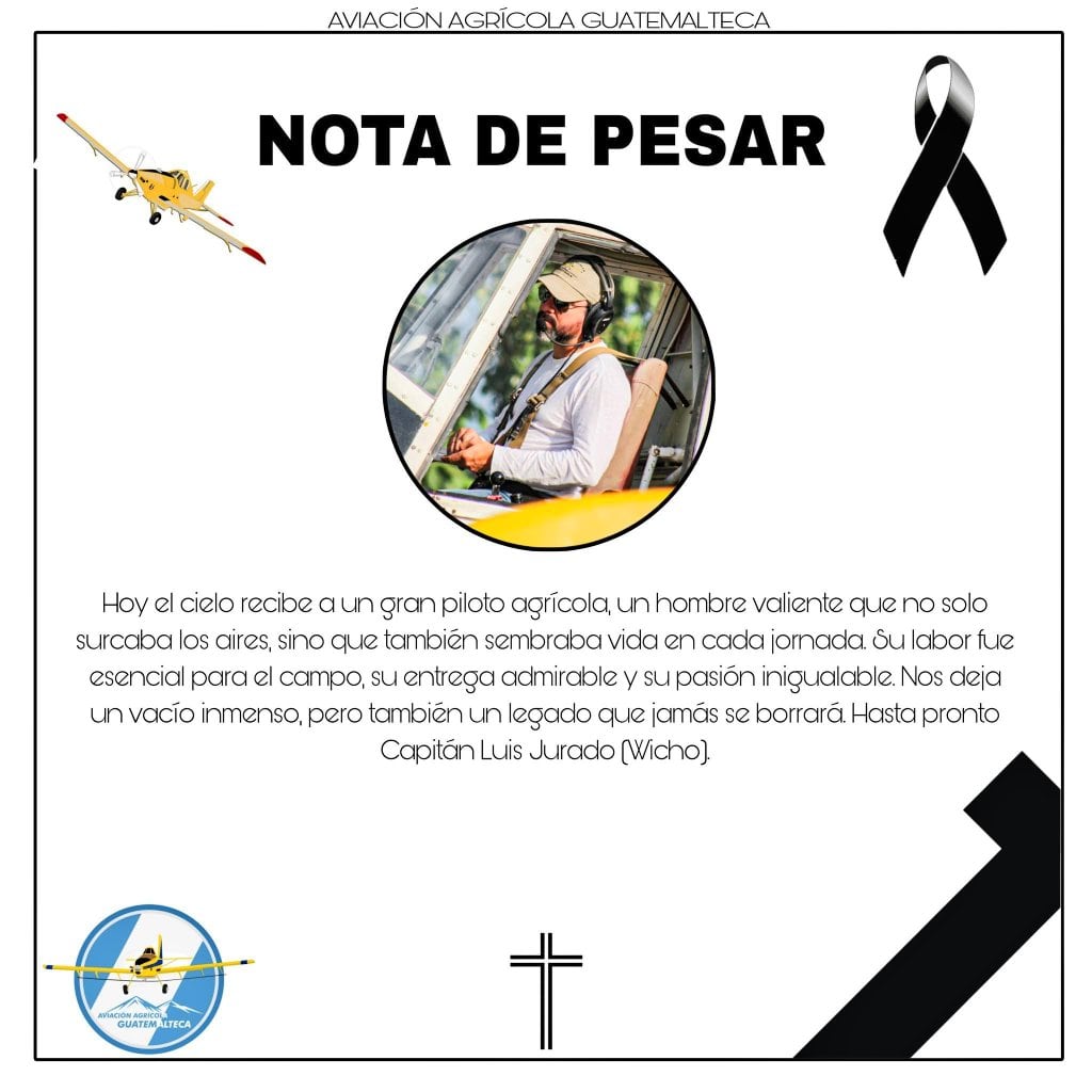 Accidente de aeronave agrícola en Guatemala deja un muerto