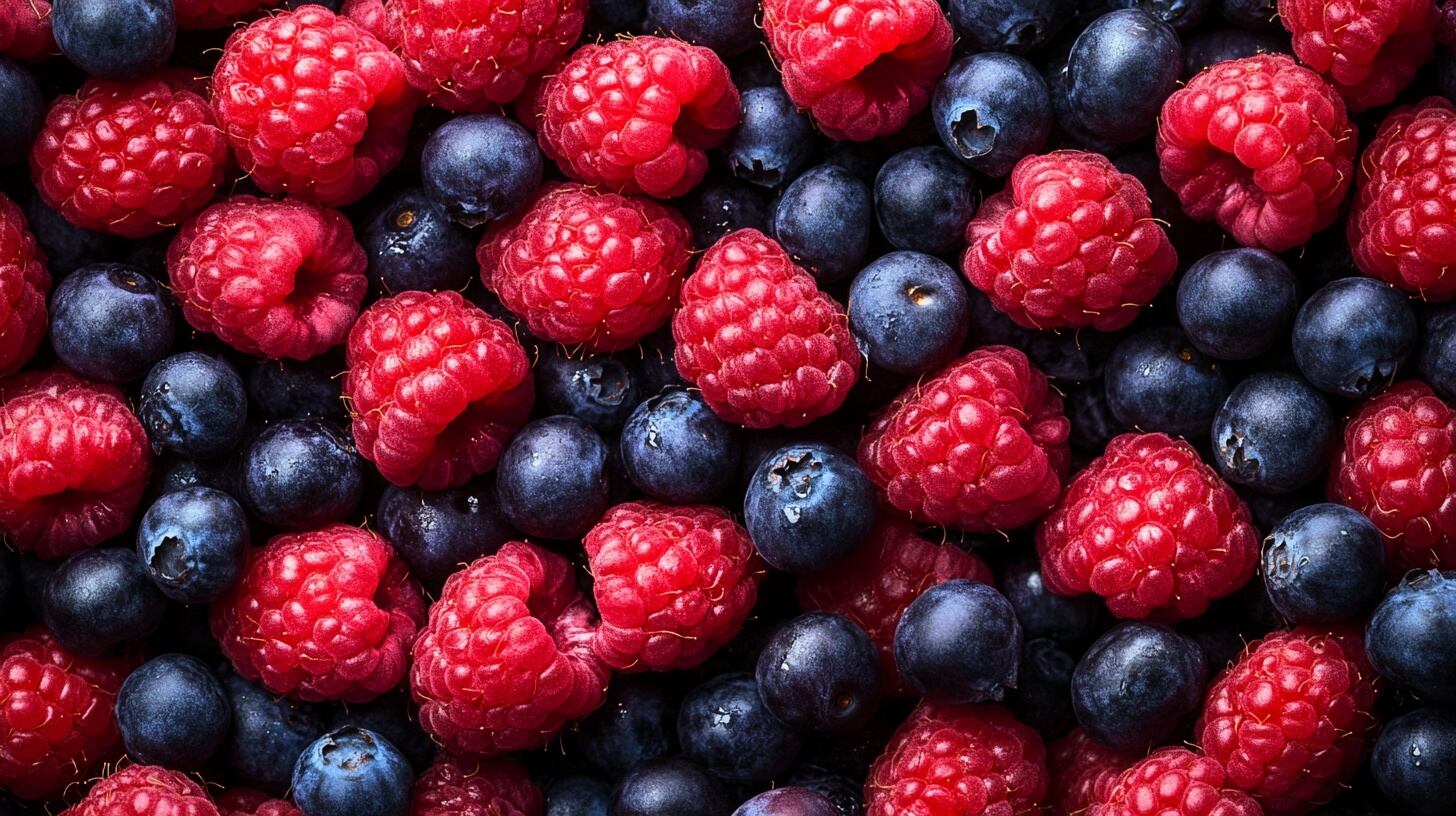 Los frutos rojos como frambuesas y arándanos ofrecen altos niveles de antocianinas y fibra, esenciales para bloquear el flujo sanguíneo a los tumores (Imagen Ilustrativa Infobae)