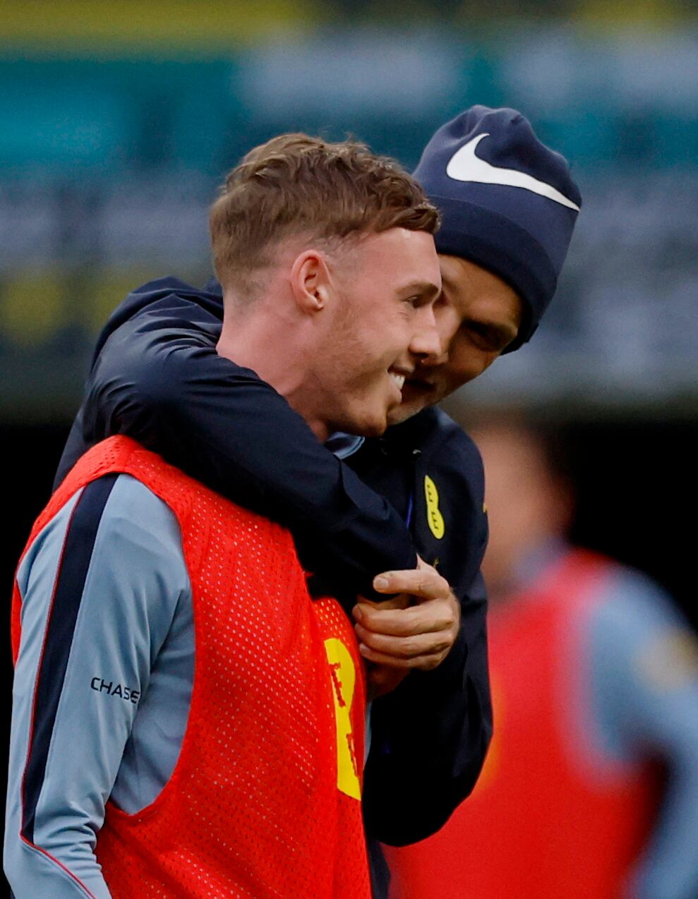 Las sesiones de entrenamiento bajo la supervisión de Tuchel generan un ambiente positivo y de complicidad con Palmer (Reuters/Andrew Couldridge)